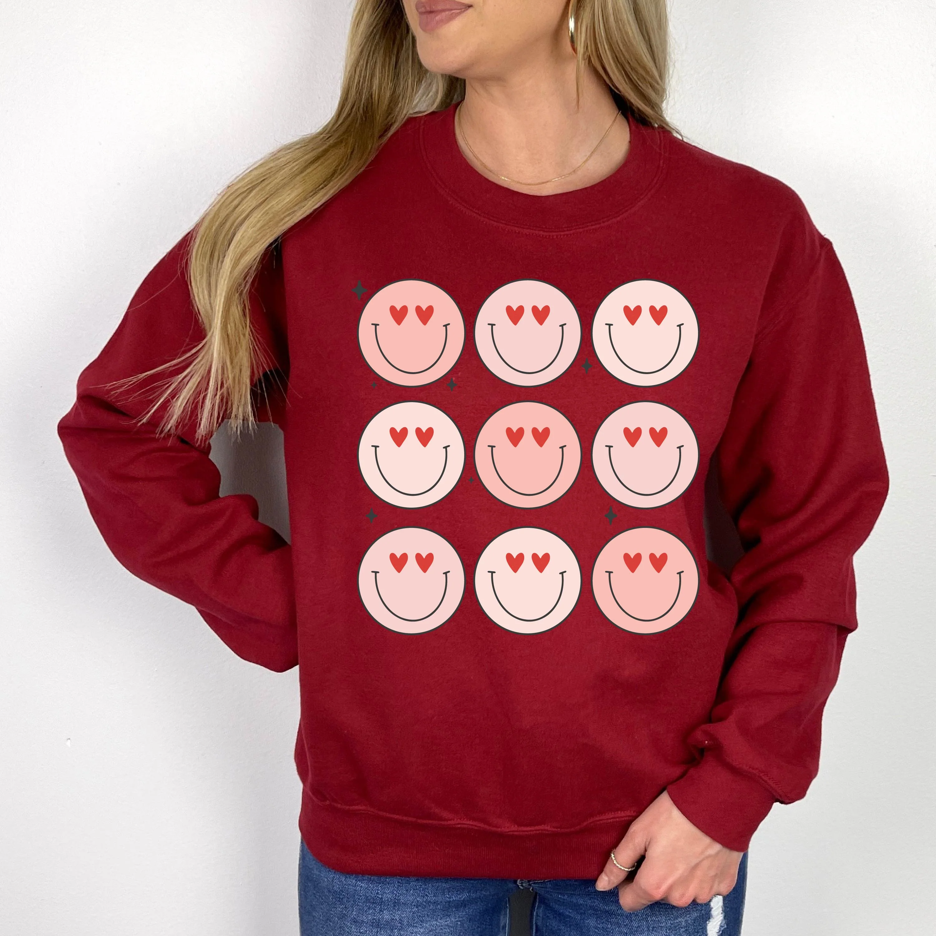 3x3 Heart Eye Smileys - Basic Fleece - Image 5