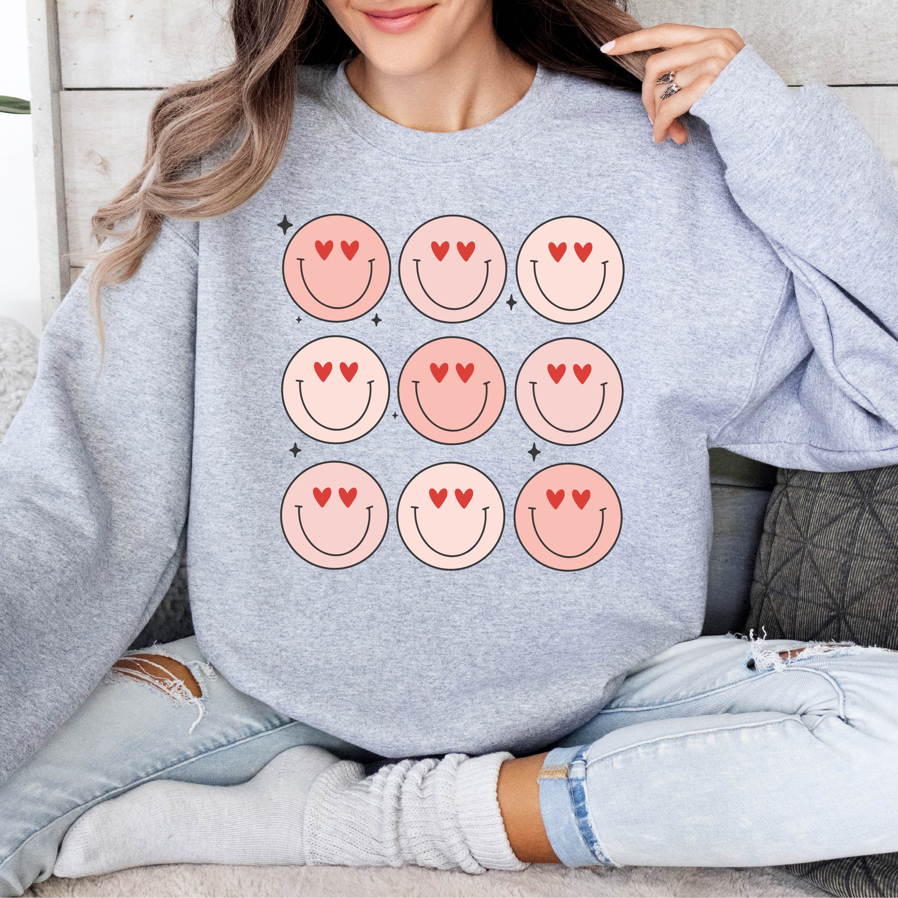 3x3 Heart Eye Smileys - Basic Fleece - Image 6