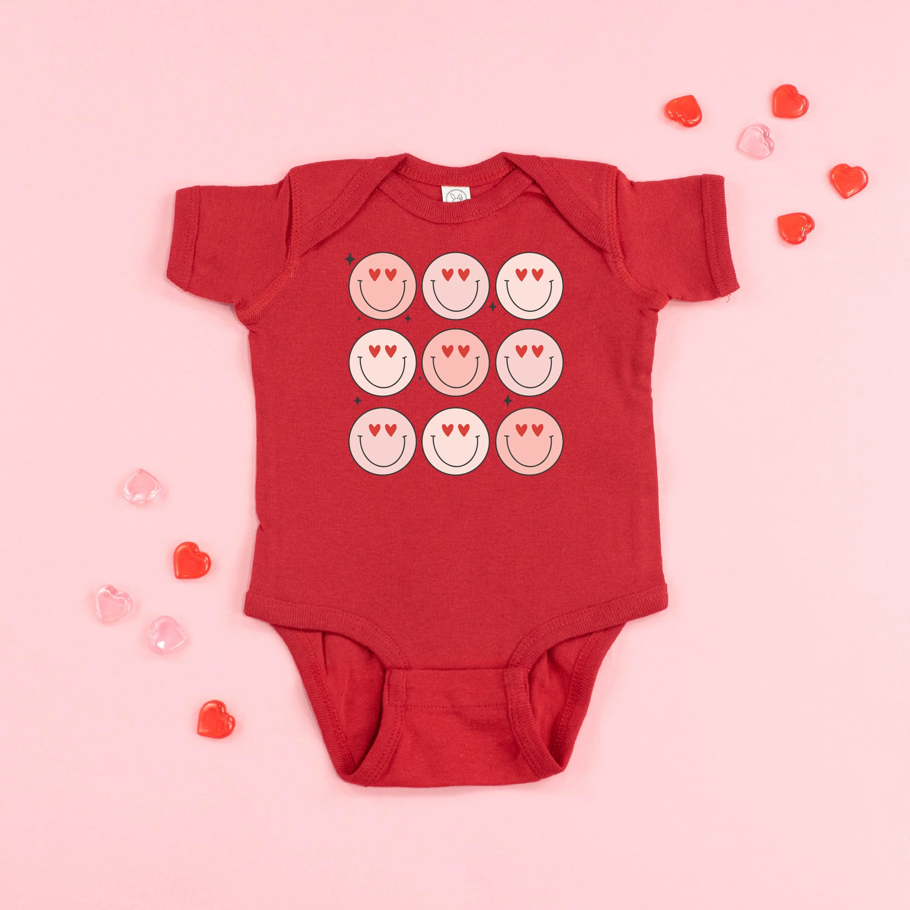 3x3 Heart Eye Smileys - Child Tee - Image 5