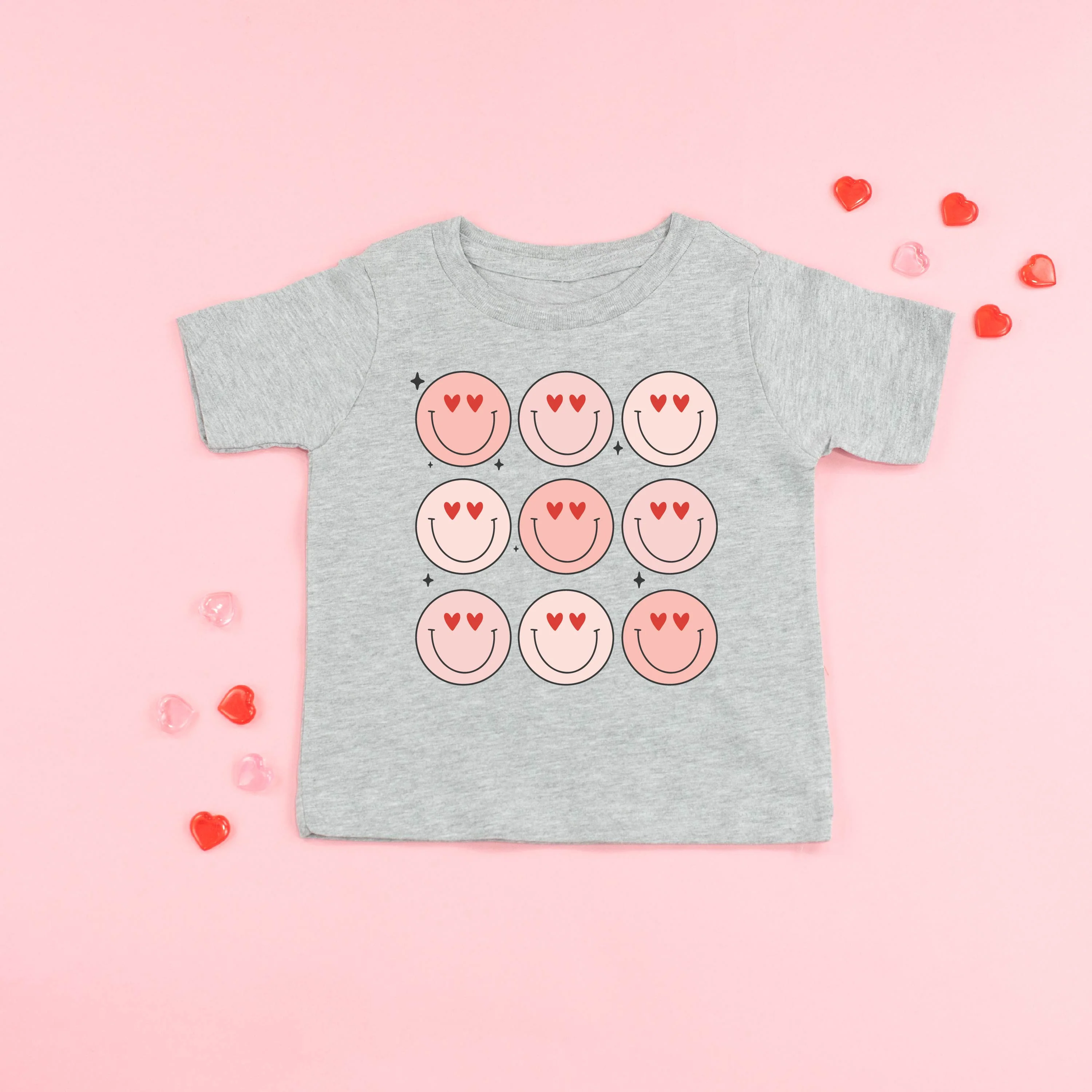 3x3 Heart Eye Smileys - Child Tee - Image 8