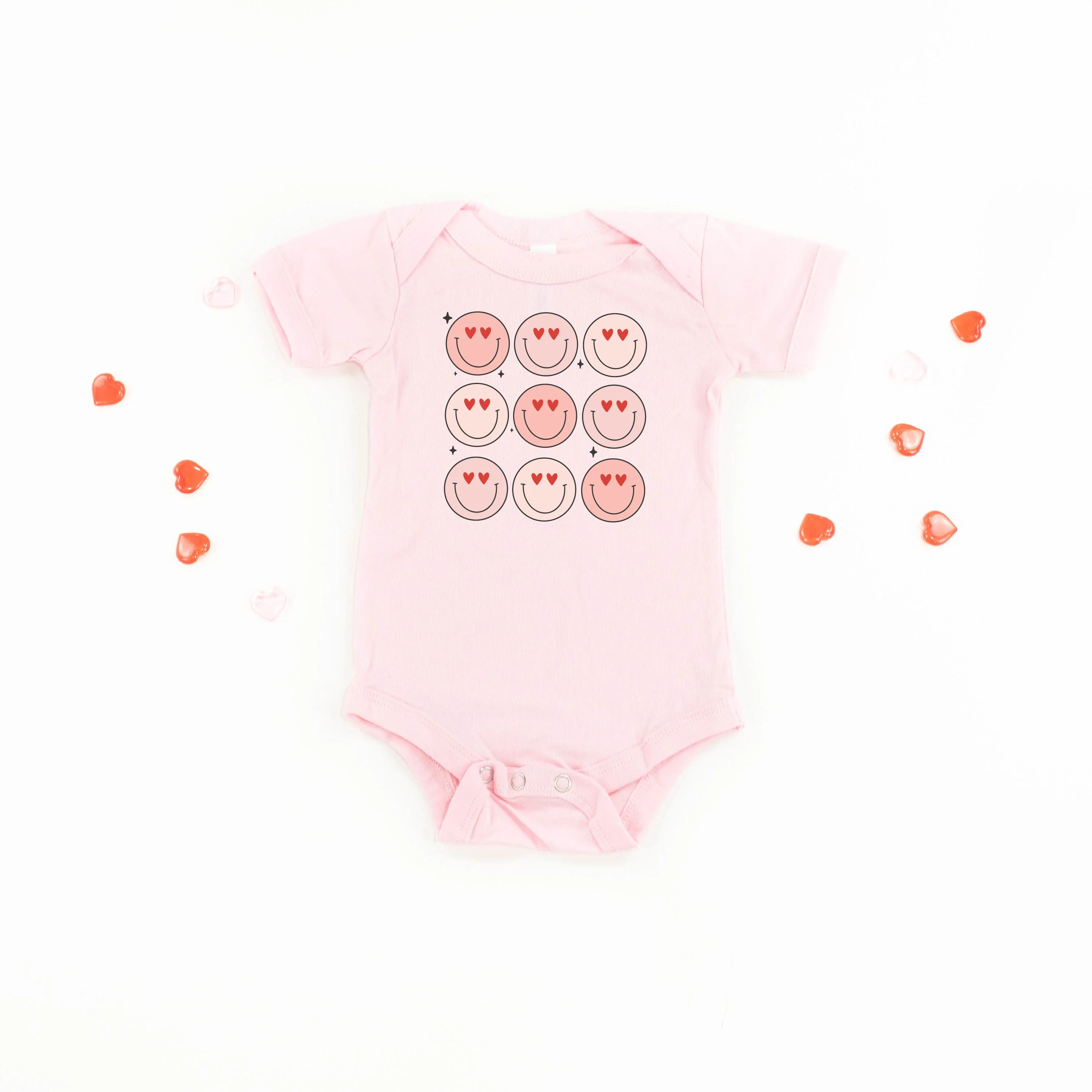 3x3 Heart Eye Smileys - Child Tee - Image 9