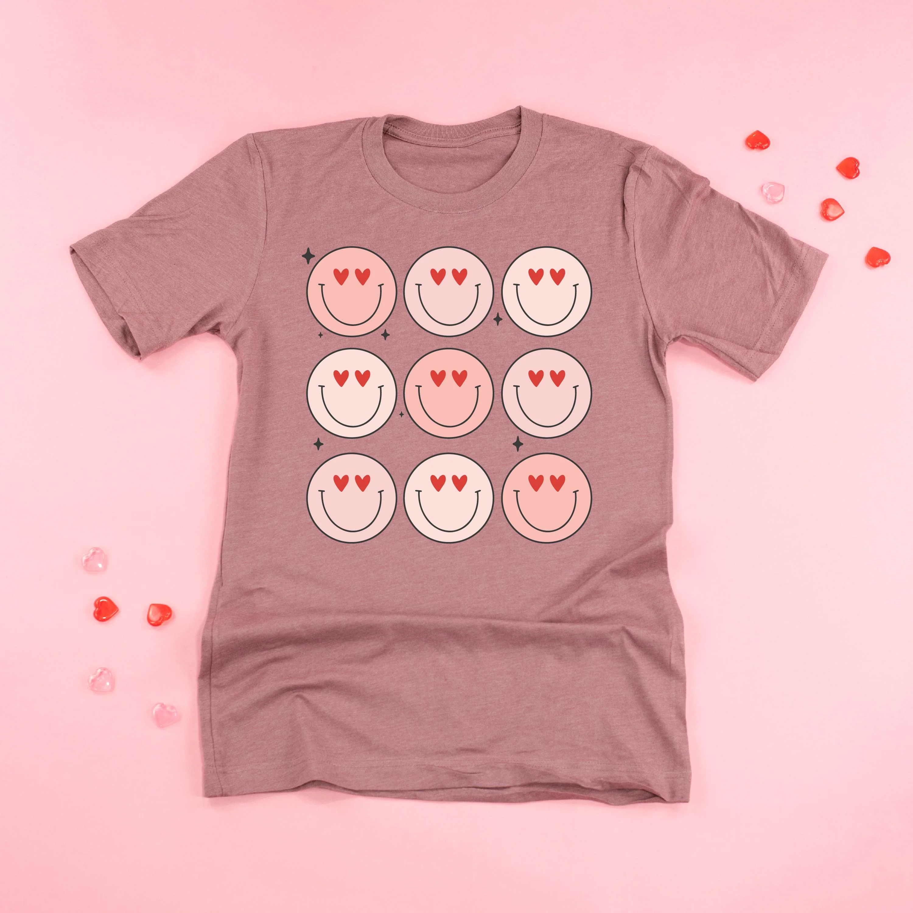 3x3 Heart Eye Smileys - Unisex Tee - Image 6