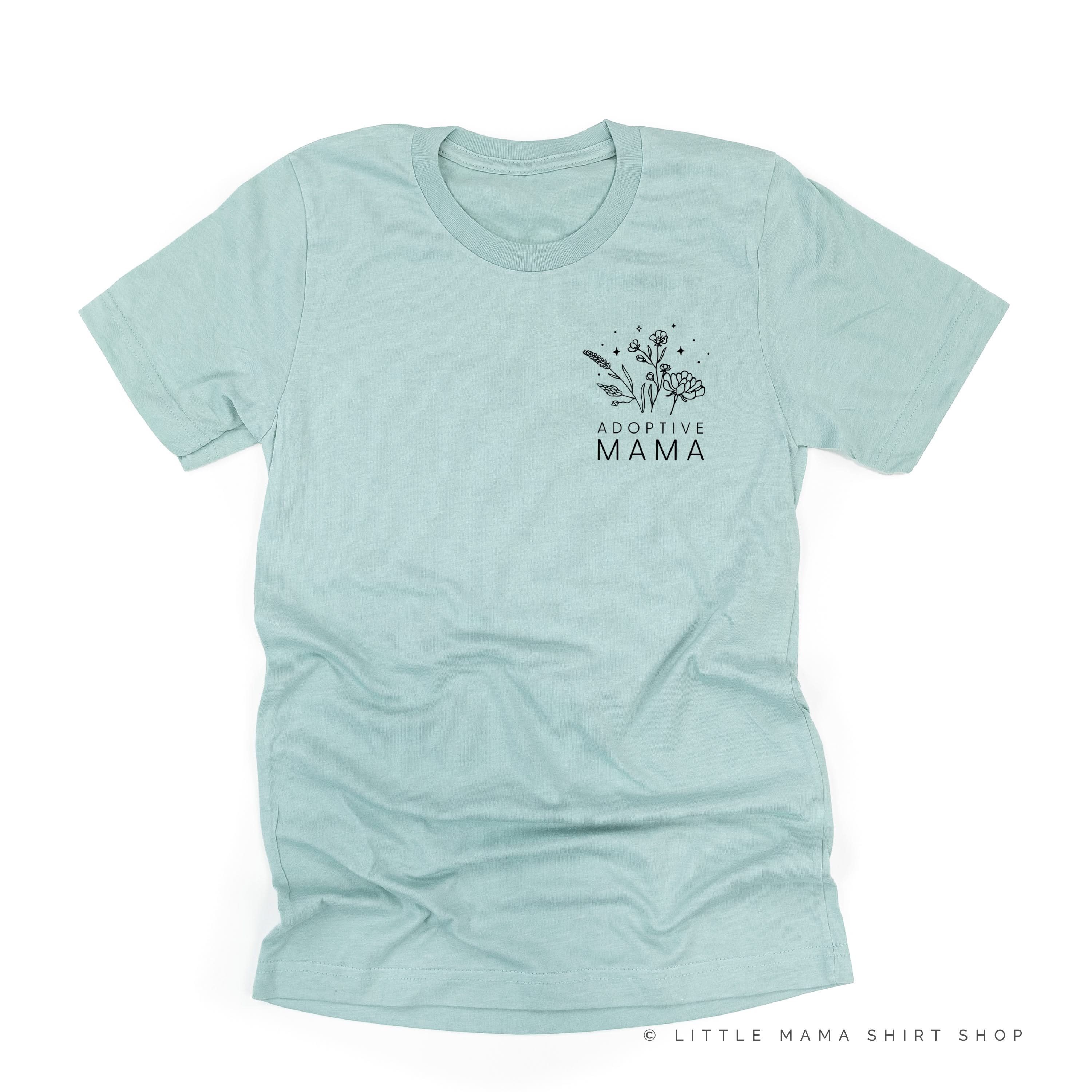 ADOPTIVE MAMA - Bouquet - Pocket Size ﻿- Unisex Tee - Image 3