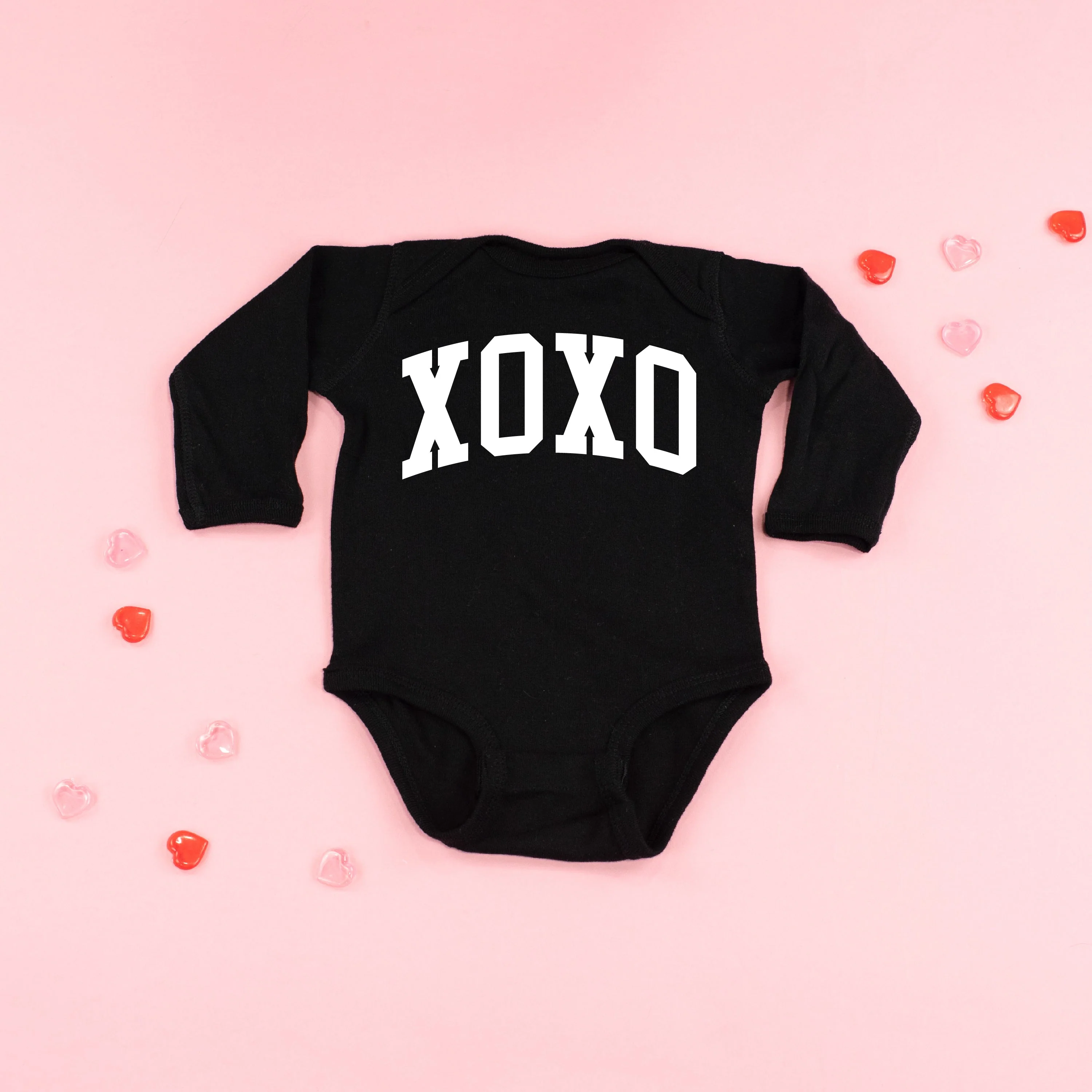 Arched XOXO - Varsity - Child Long Sleeve Tee - Image 3