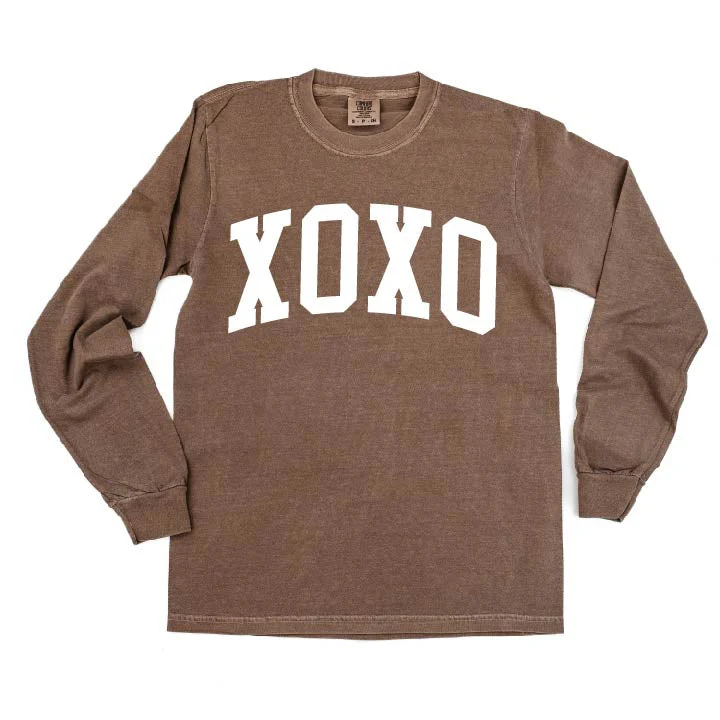 Arched XOXO - Varsity - Long Sleeve Comfort Colors Tee - Image 3