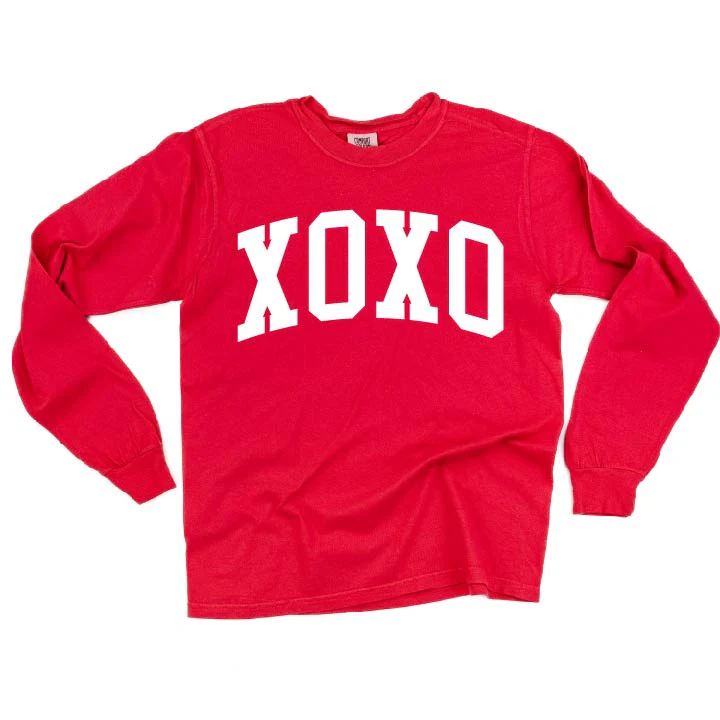 Arched XOXO - Varsity - Long Sleeve Comfort Colors Tee - Image 6