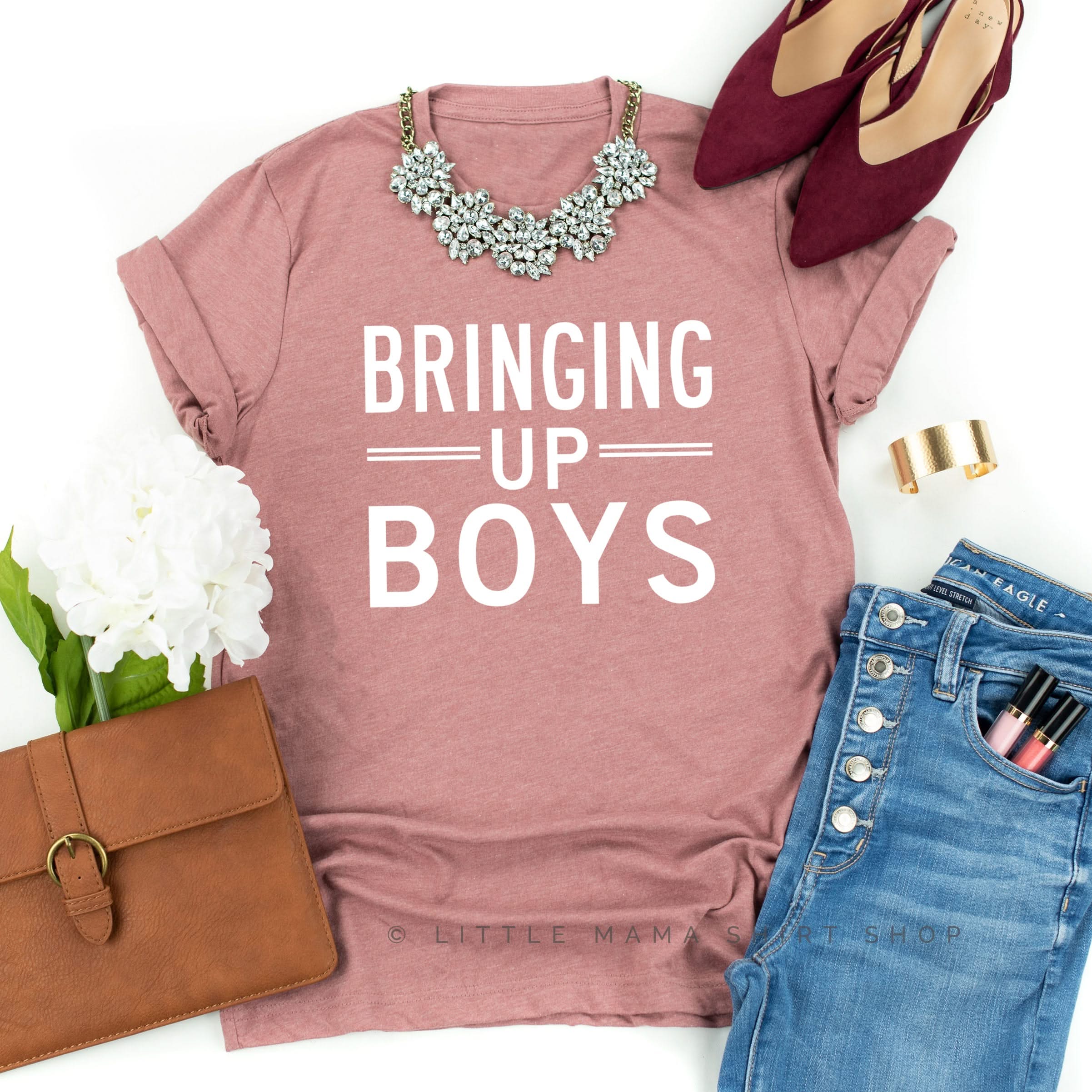 Bringing Up Boys® - Block Font - Unisex Tee - Image 3