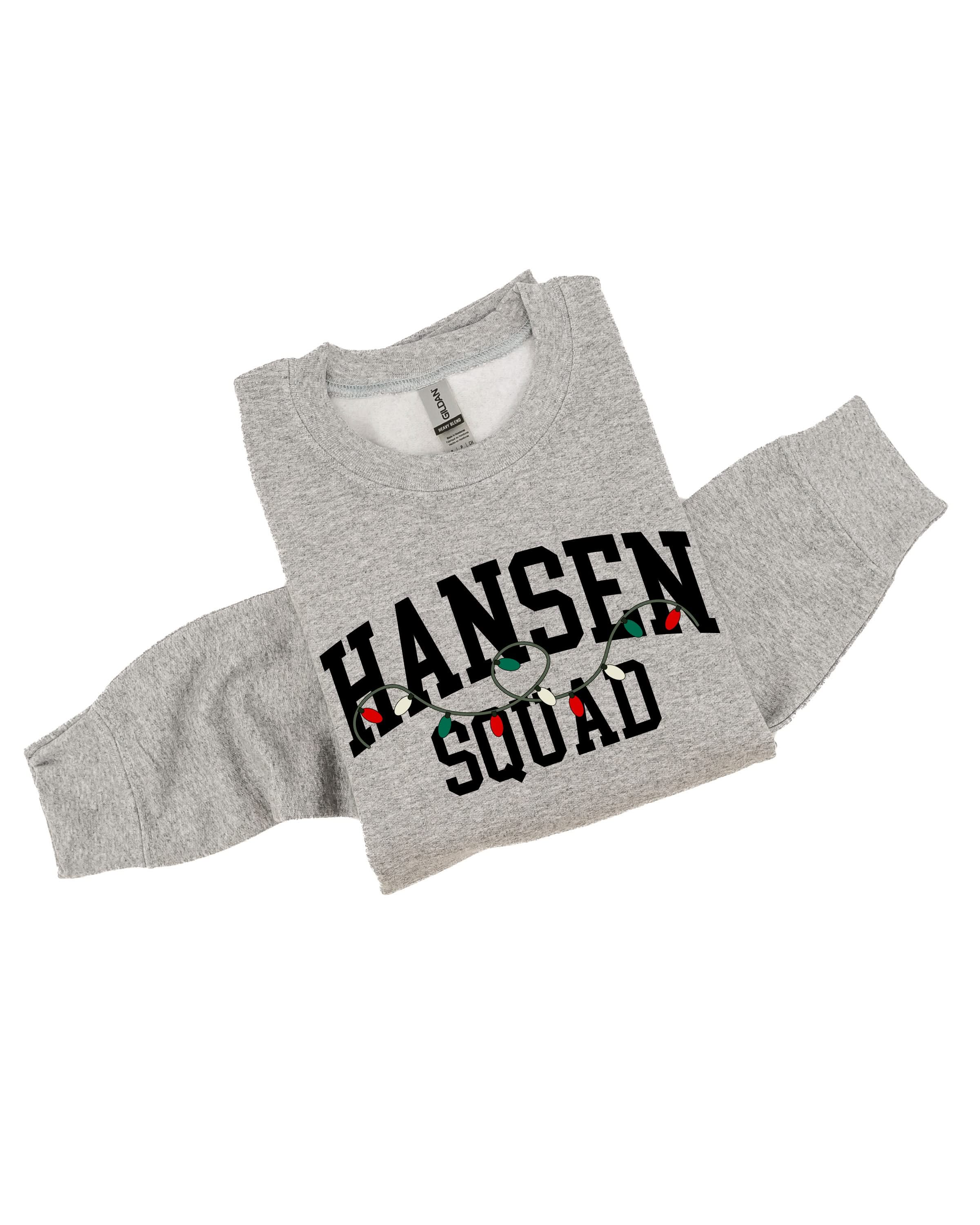 CHRISTMAS SQUAD - Personalized Gray Basic Fleece – Custom Holiday Sweatshirt | Little Mama Shirt Shop - Image 10