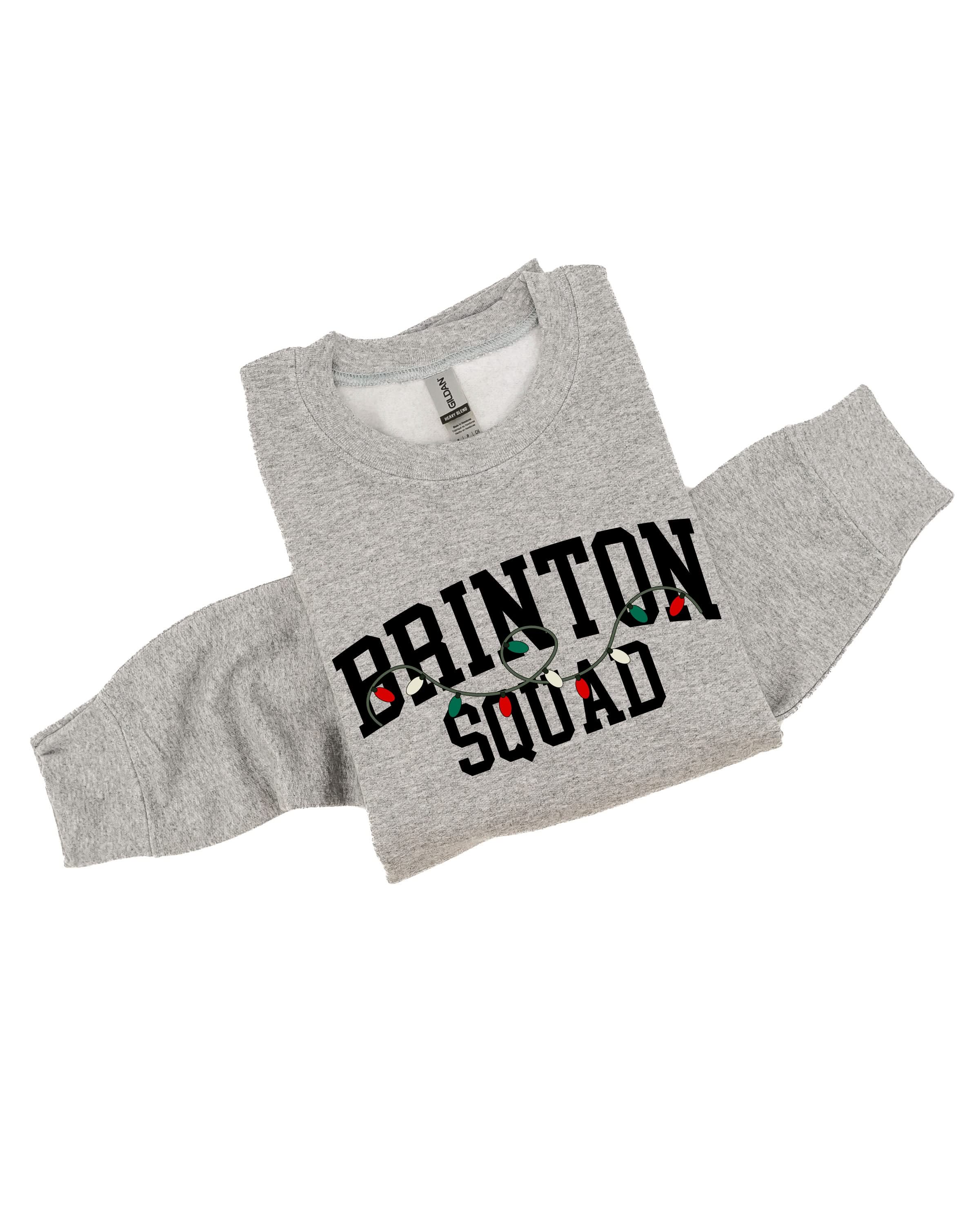 CHRISTMAS SQUAD - Personalized Gray Basic Fleece – Custom Holiday Sweatshirt | Little Mama Shirt Shop - Image 4