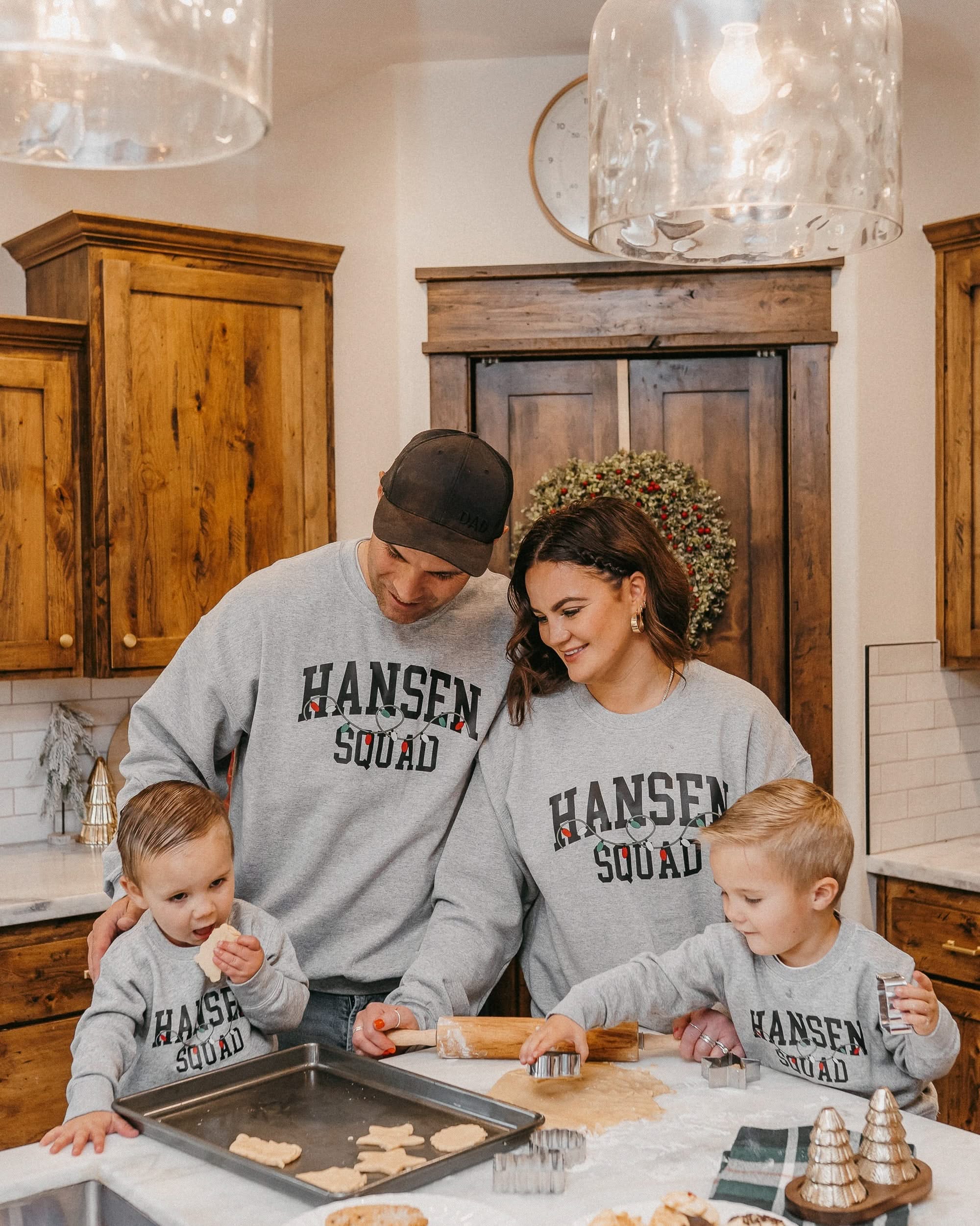 CHRISTMAS SQUAD - Personalized Gray Basic Fleece – Custom Holiday Sweatshirt | Little Mama Shirt Shop - Image 6