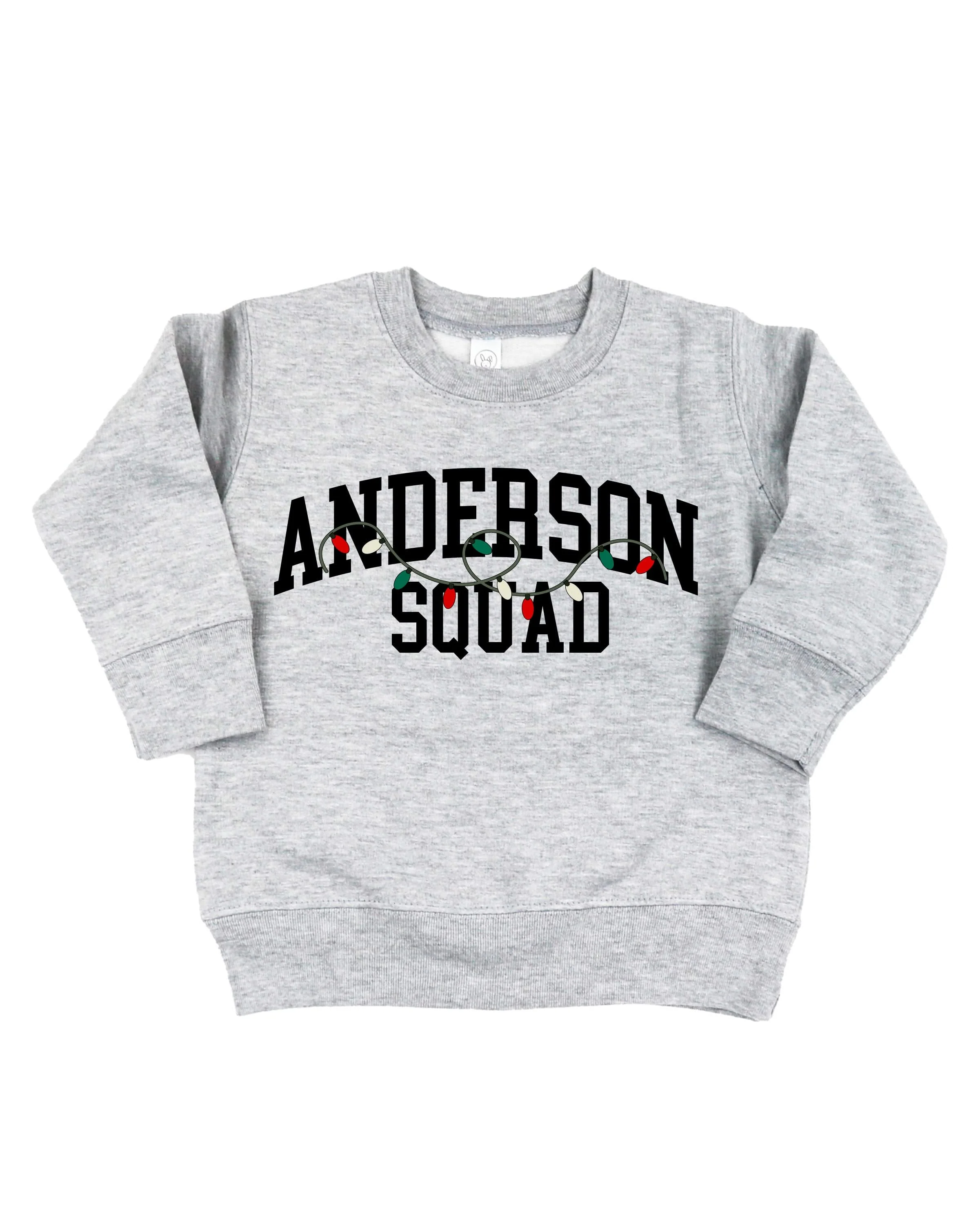 CHRISTMAS SQUAD - Personalized Gray Basic Fleece – Custom Holiday Sweatshirt | Little Mama Shirt Shop - Image 7