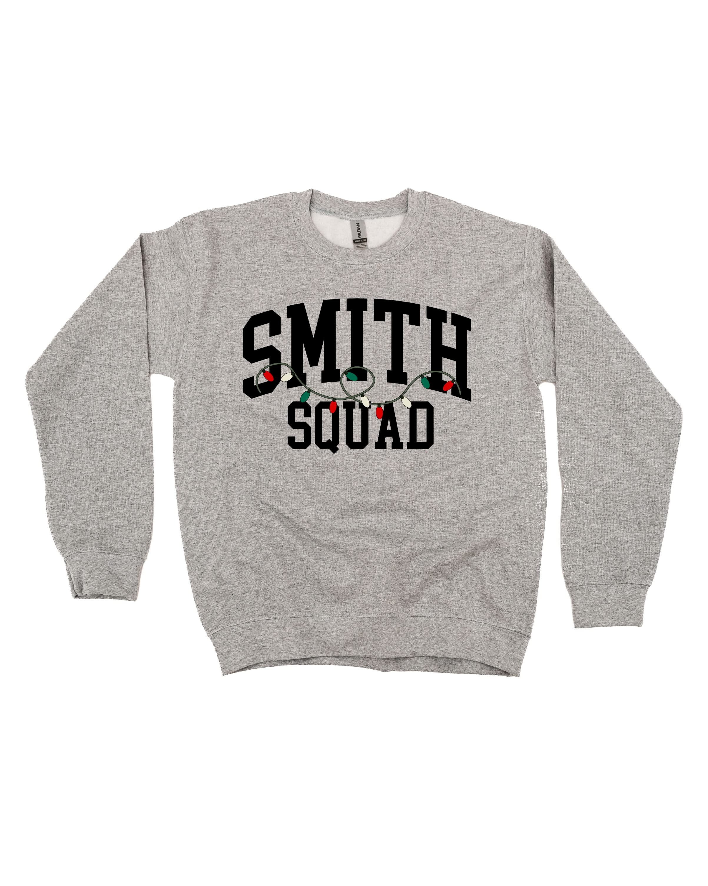 CHRISTMAS SQUAD - Personalized Gray Basic Fleece – Custom Holiday Sweatshirt | Little Mama Shirt Shop - Image 8