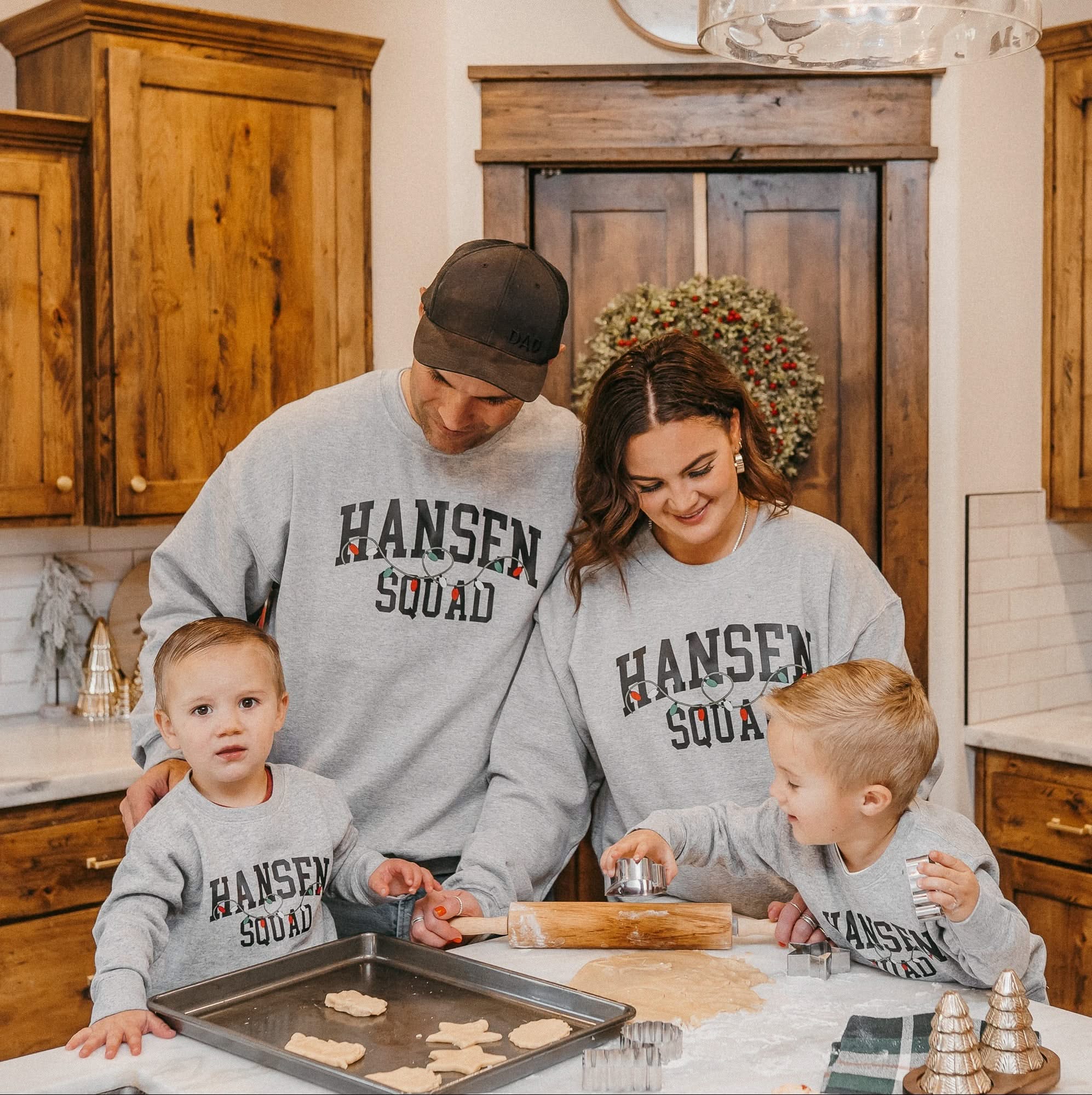 CHRISTMAS SQUAD - Personalized Gray Basic Fleece – Custom Holiday Sweatshirt | Little Mama Shirt Shop - Image 9