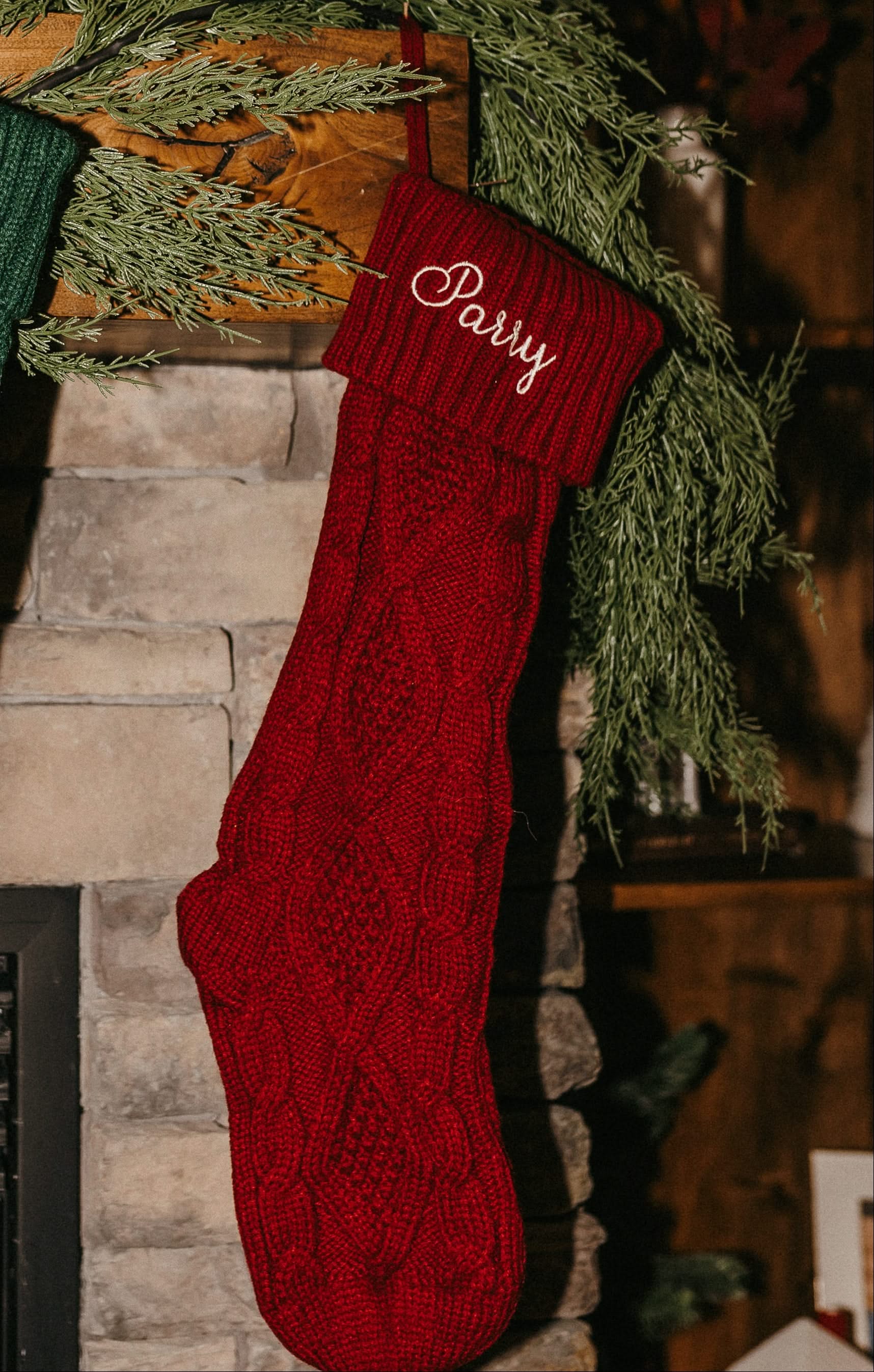 Knitted Christmas Stocking – 22" - Custom Embroidered Name | LMSS® Exclusive - Image 8