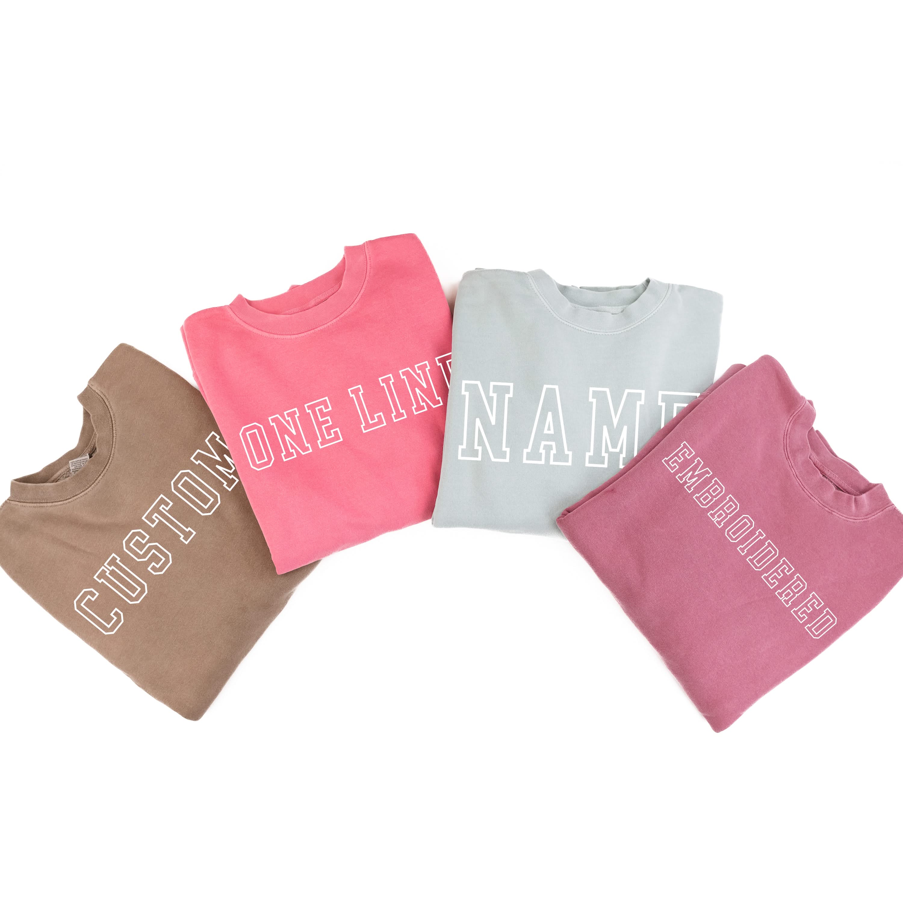 Embroidered PIGMENT Crewneck - OUTLINE NAME - ENTER YOUR CUSTOM NAME! (White Thread) - Image 12