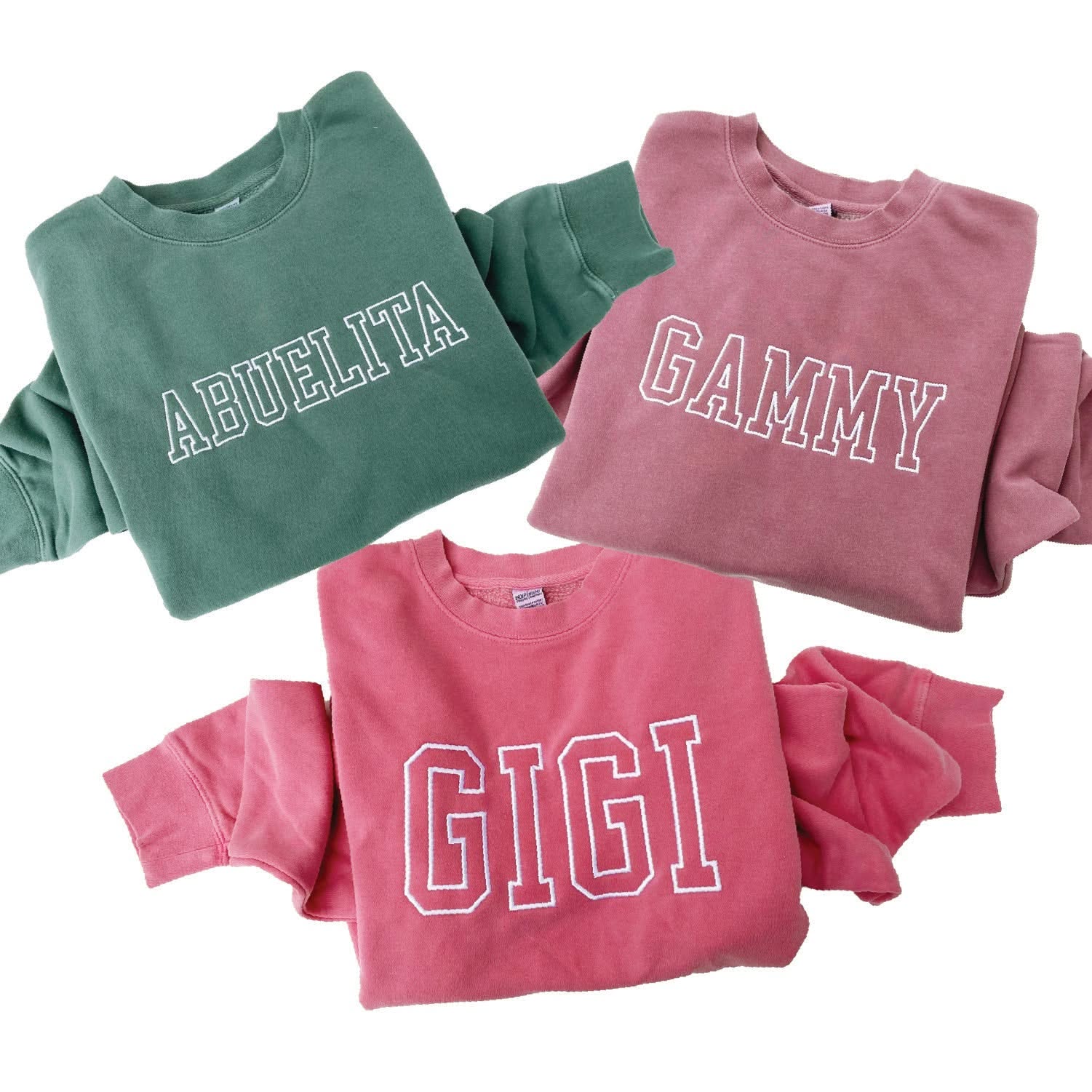 Embroidered PIGMENT Crewneck - OUTLINE NAME - ENTER YOUR CUSTOM NAME! (White Thread) - Image 13