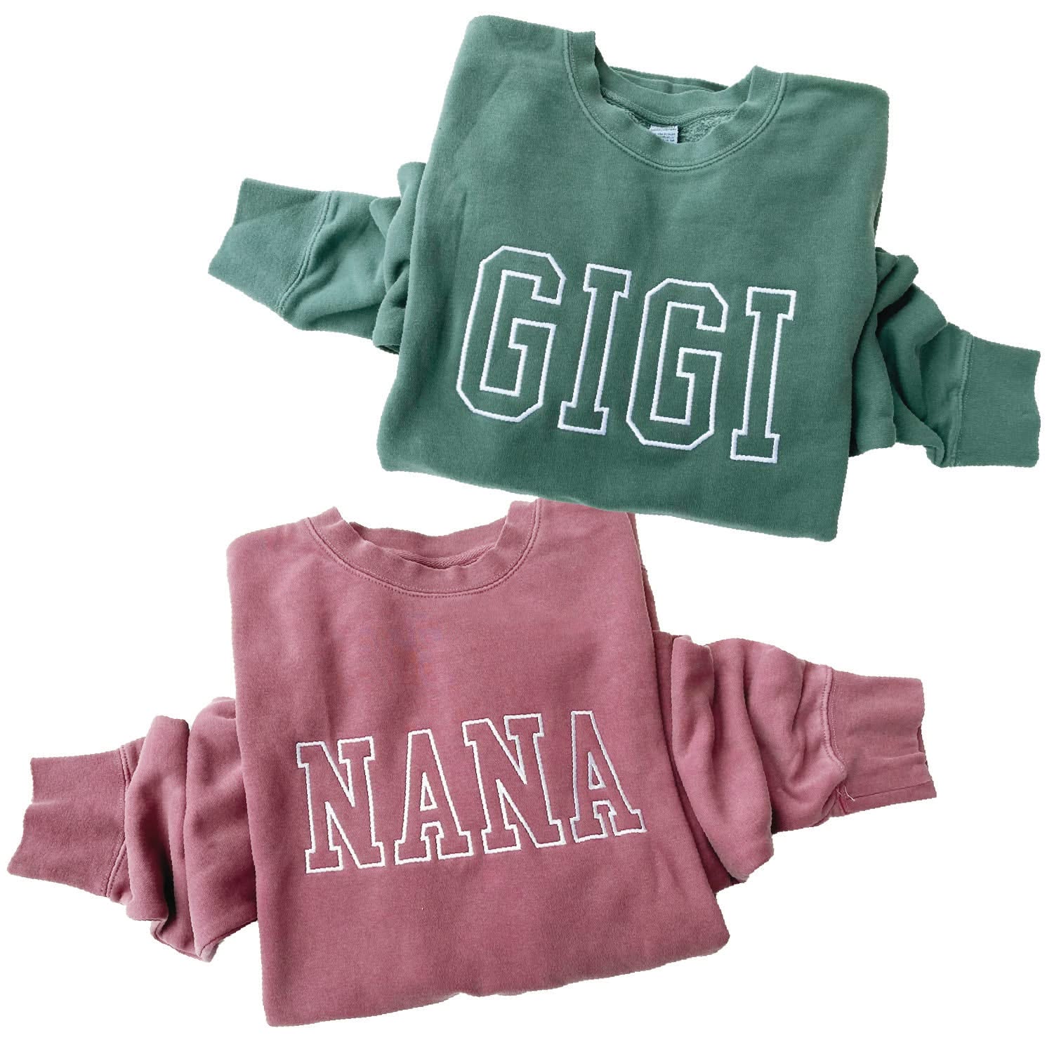 Embroidered PIGMENT Crewneck - OUTLINE NAME - ENTER YOUR CUSTOM NAME! (White Thread) - Image 17