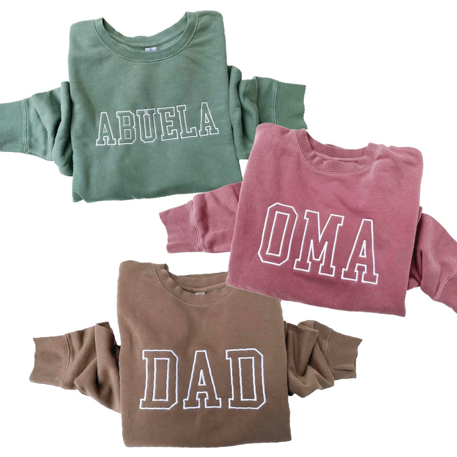 Embroidered PIGMENT Crewneck - OUTLINE NAME - ENTER YOUR CUSTOM NAME! (White Thread) - Image 8