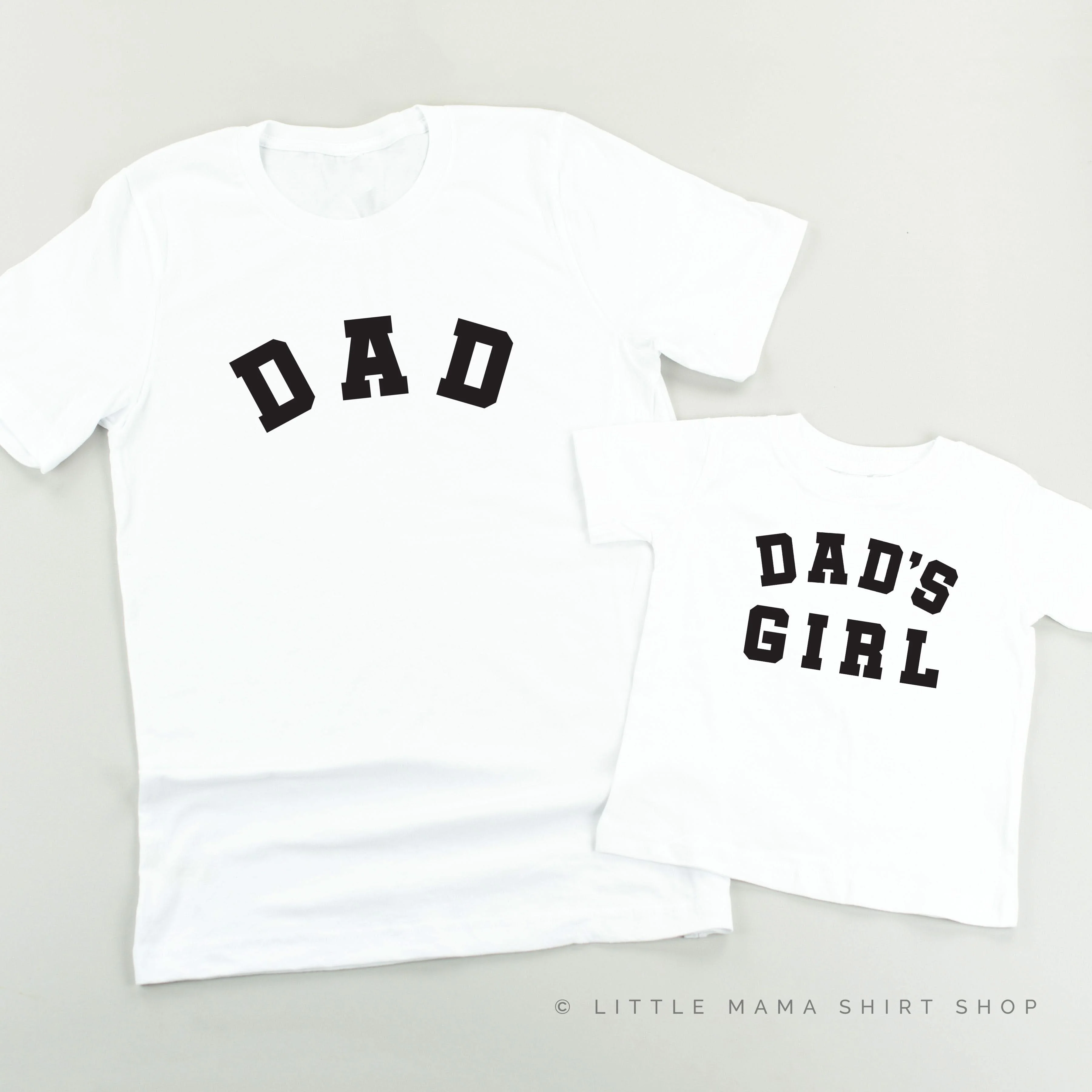 Dad - Arched Varsity / Dad's Girl - Set of 2 Tees - Image 4