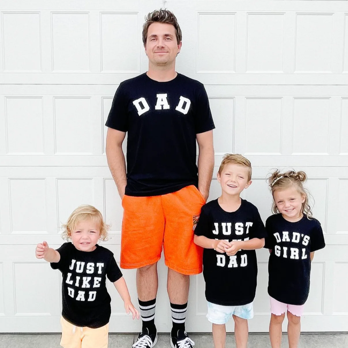 Dad - Arched Varsity / Dad's Girl - Set of 2 Tees - Image 6