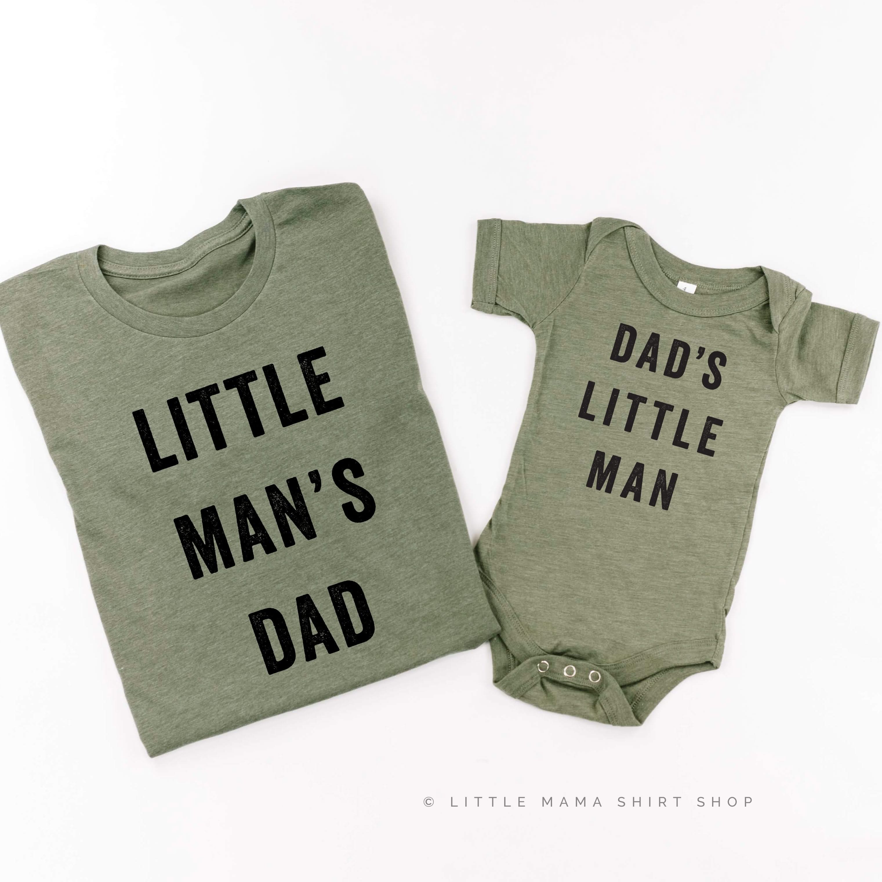 Dad's Little Man / Little Man's Dad - Set of 2 Tees - Image 3