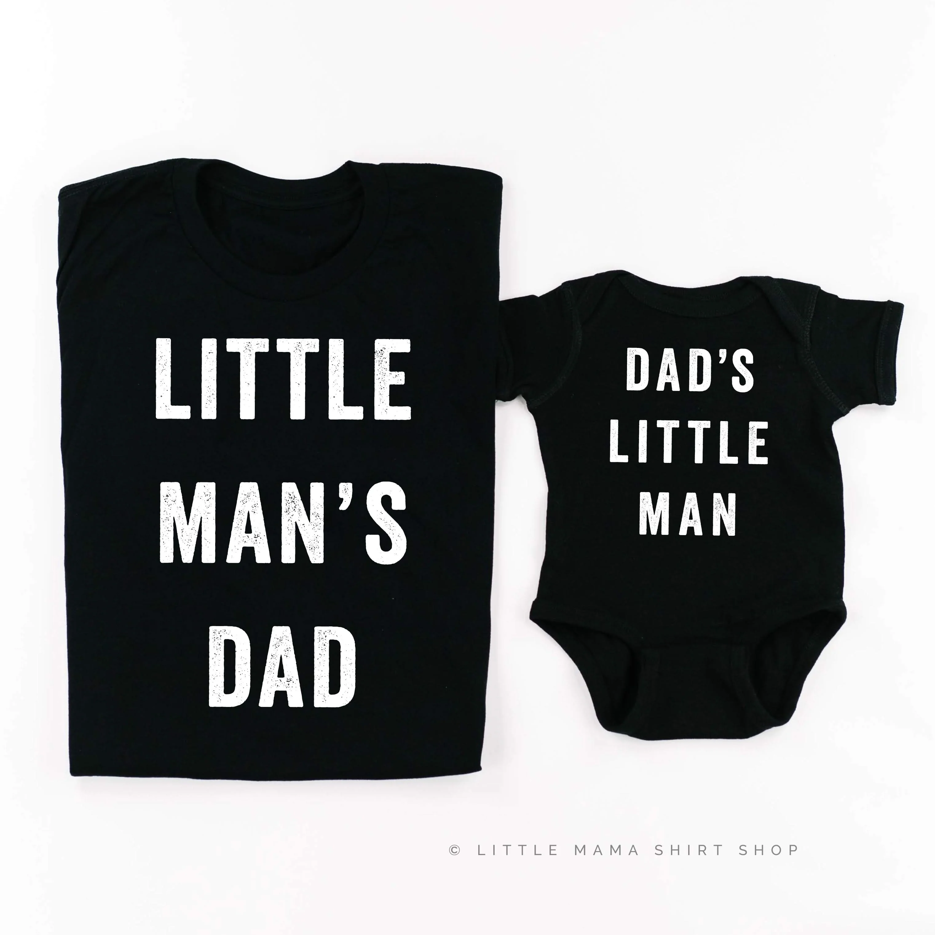 Dad's Little Man / Little Man's Dad - Set of 2 Tees - Image 4