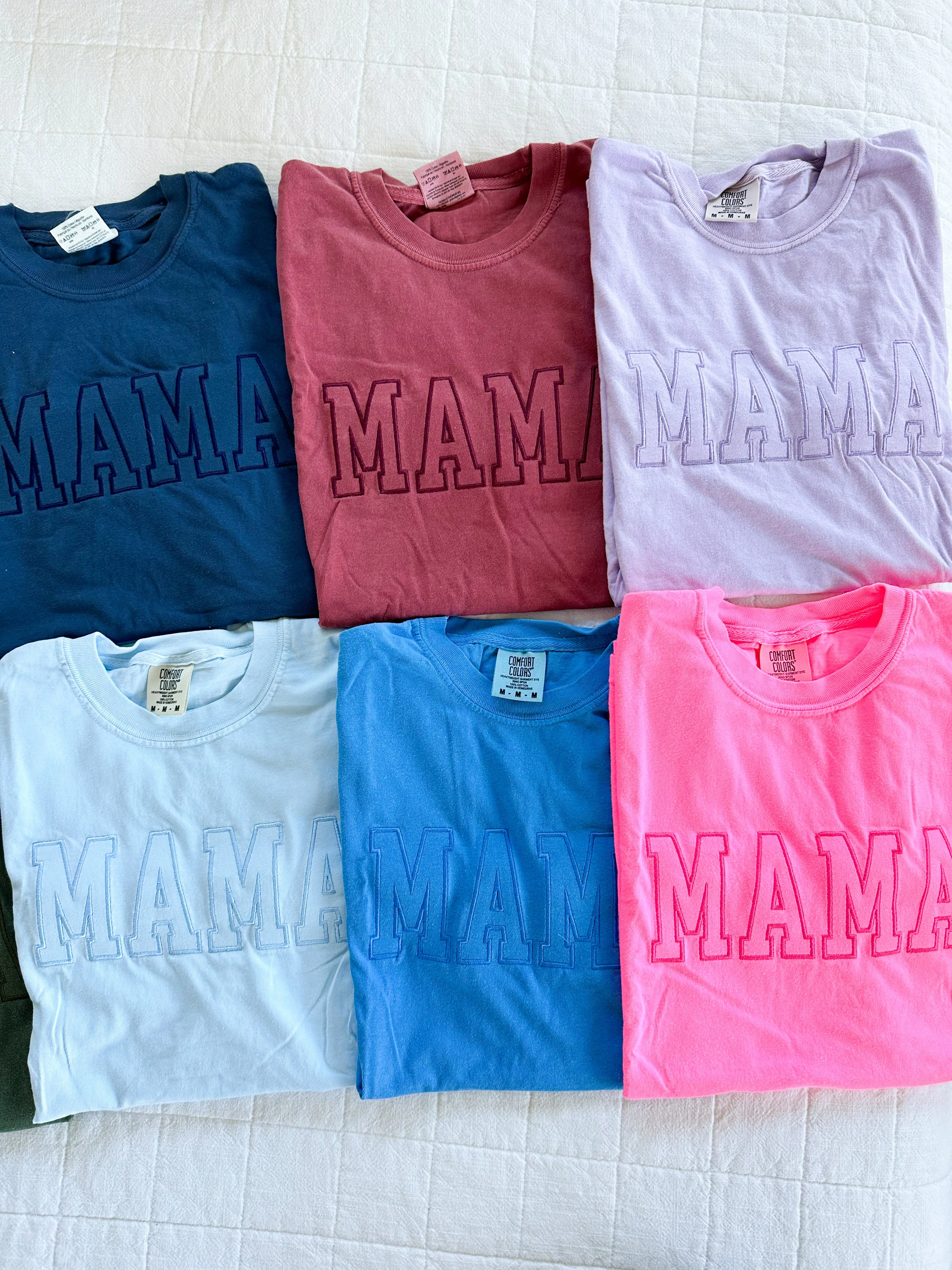 Embroidered Comfort Colors Tee - Outline Name - (Choose Your Outline Name) - Tone on Tone Thread - Image 13