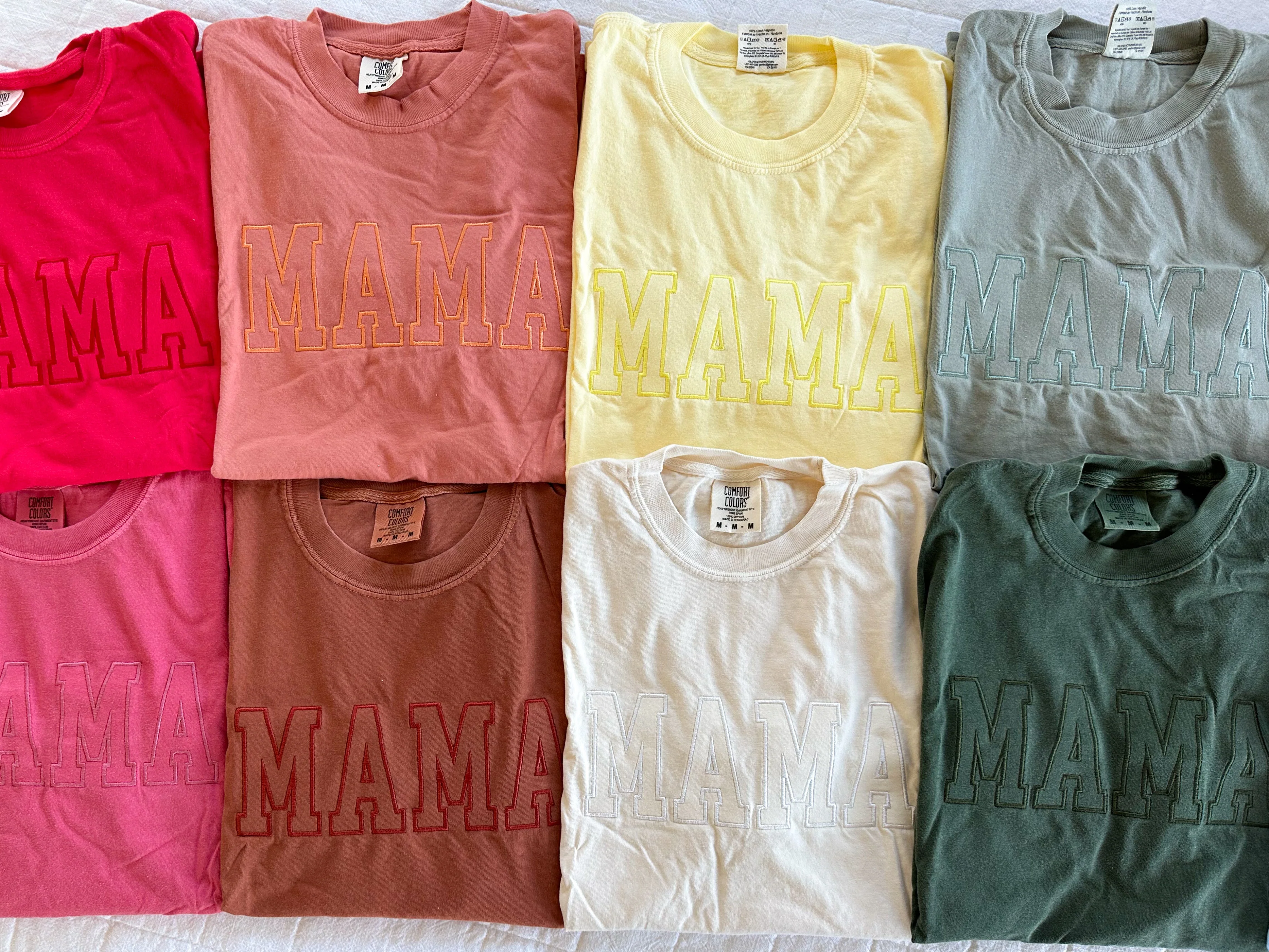 Embroidered Comfort Colors Tee - Outline Name - (Choose Your Outline Name) - Tone on Tone Thread - Image 3