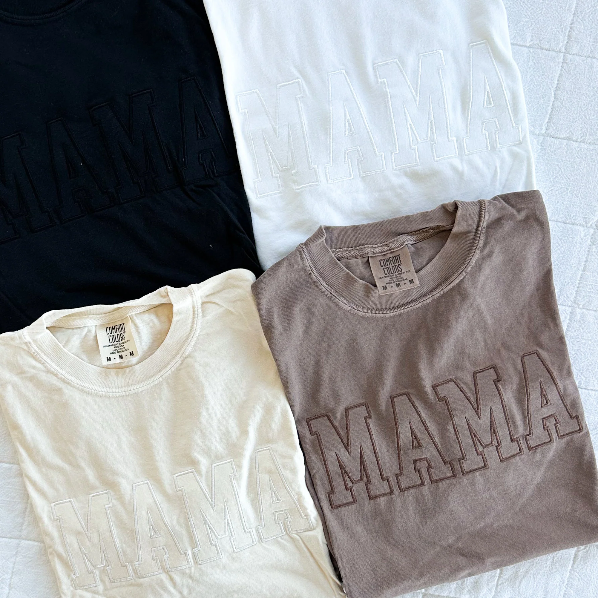 Embroidered Comfort Colors Tee - Outline Name - (Choose Your Outline Name) - Tone on Tone Thread - Image 4