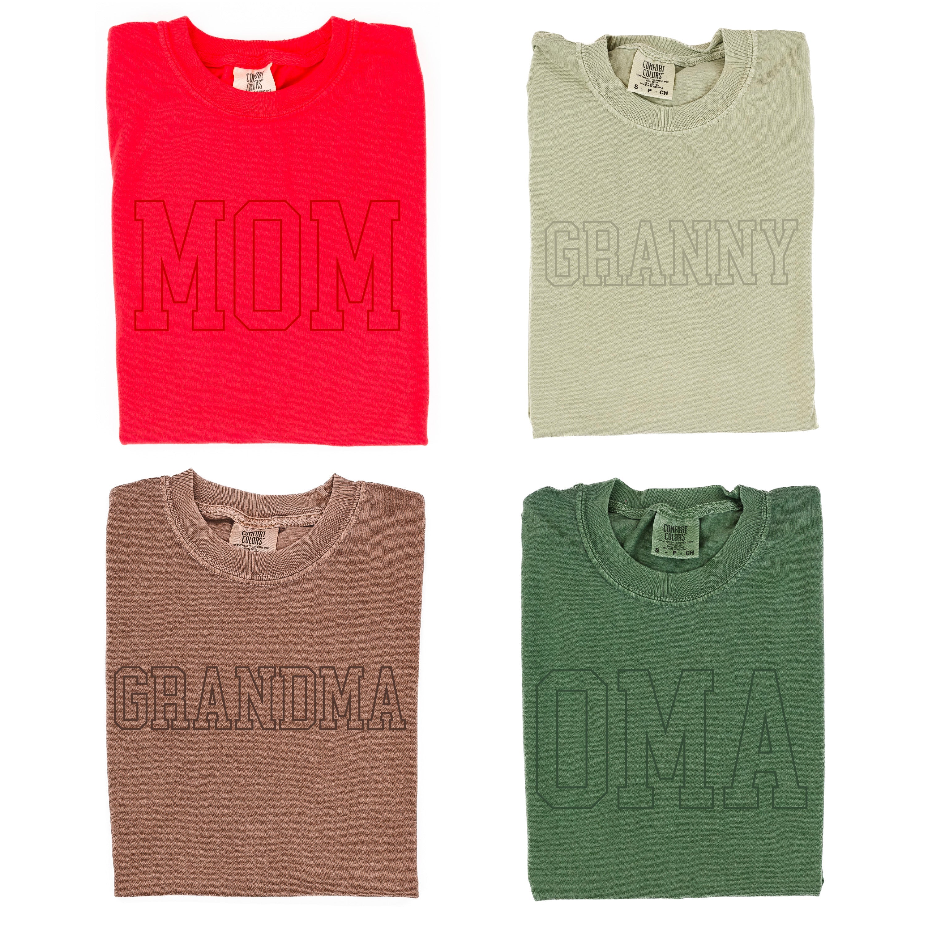 Embroidered Comfort Colors Tee - Outline Name - (Choose Your Outline Name) - Tone on Tone Thread - Image 5