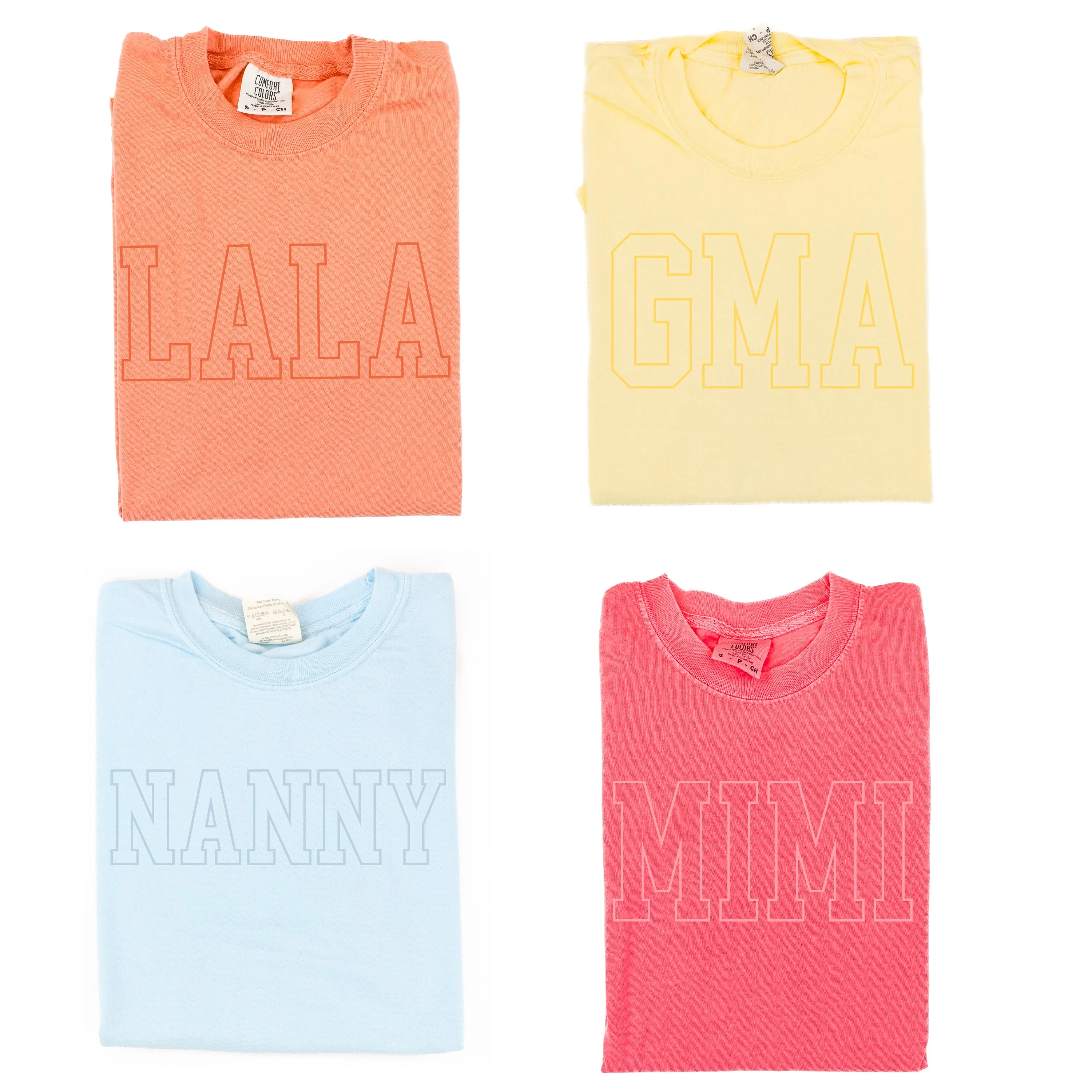 Embroidered Comfort Colors Tee - Outline Name - (Choose Your Outline Name) - Tone on Tone Thread - Image 9