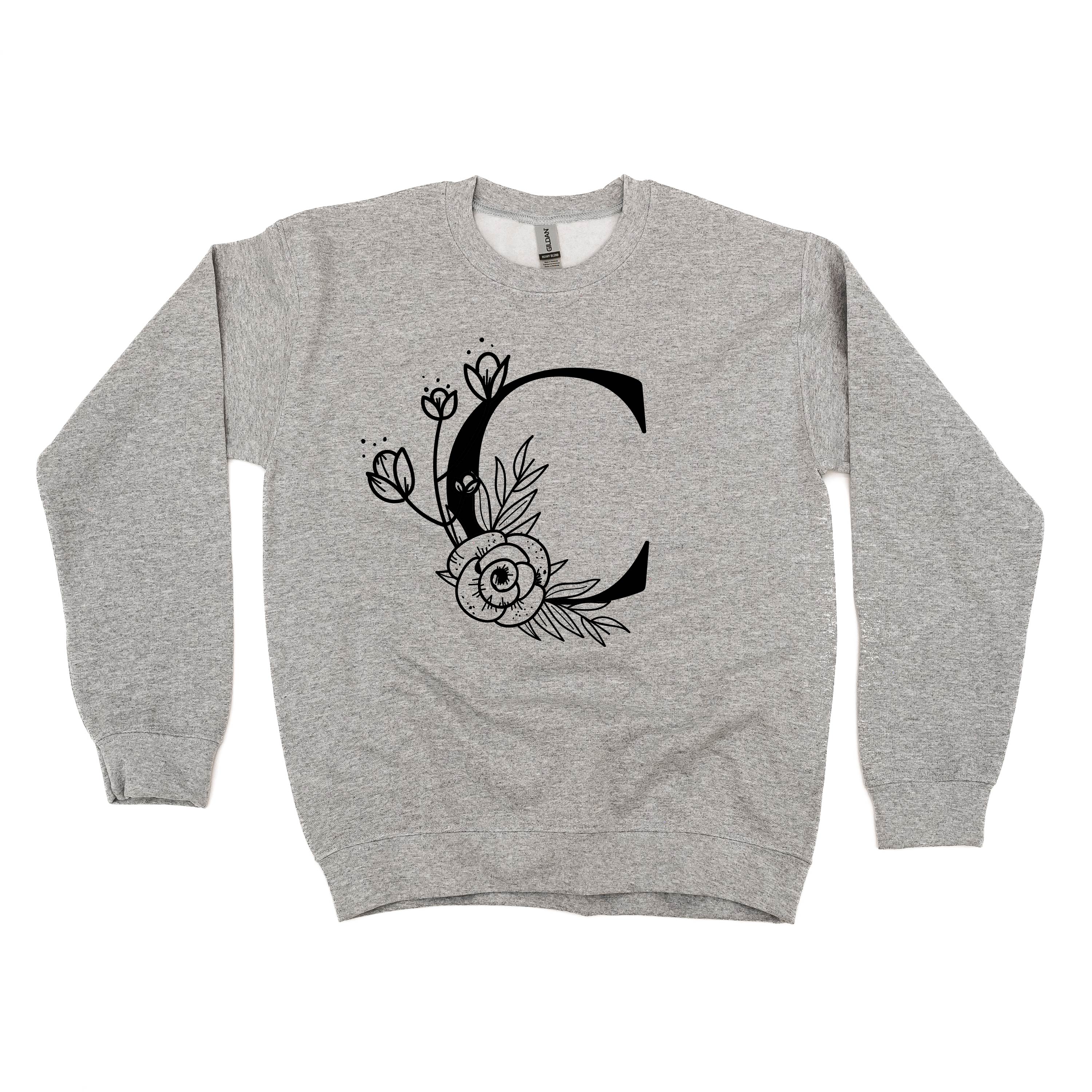 FLORAL INITIALS - BASIC FLEECE CREWNECK - Image 6
