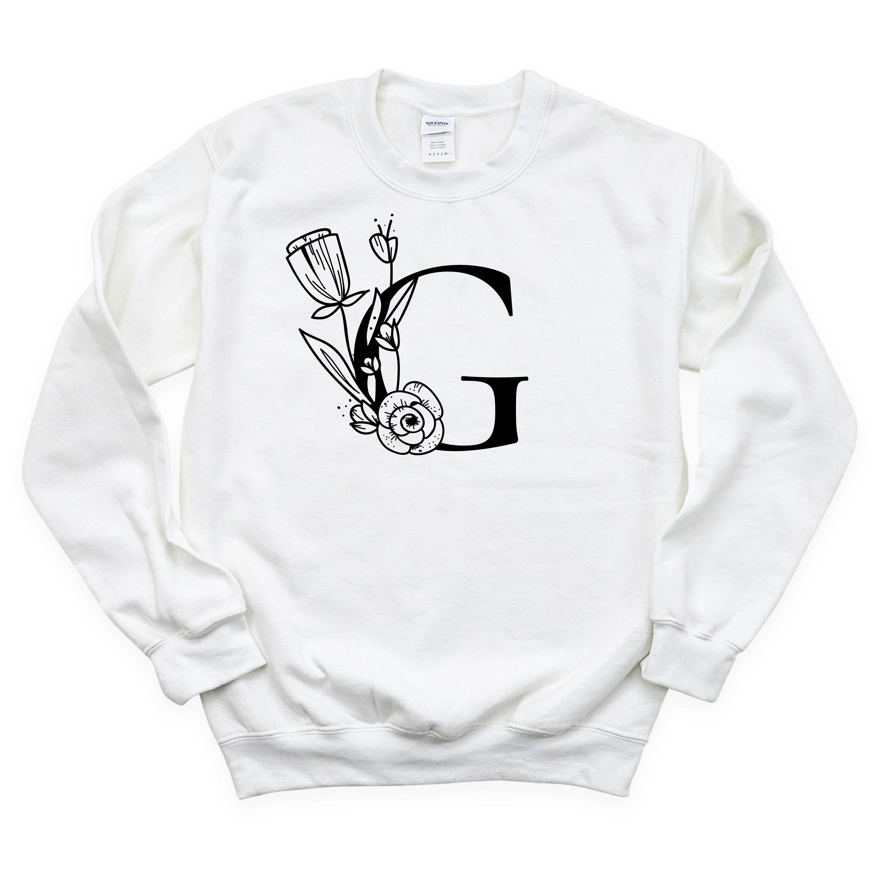 FLORAL INITIALS - BASIC FLEECE CREWNECK - Image 9