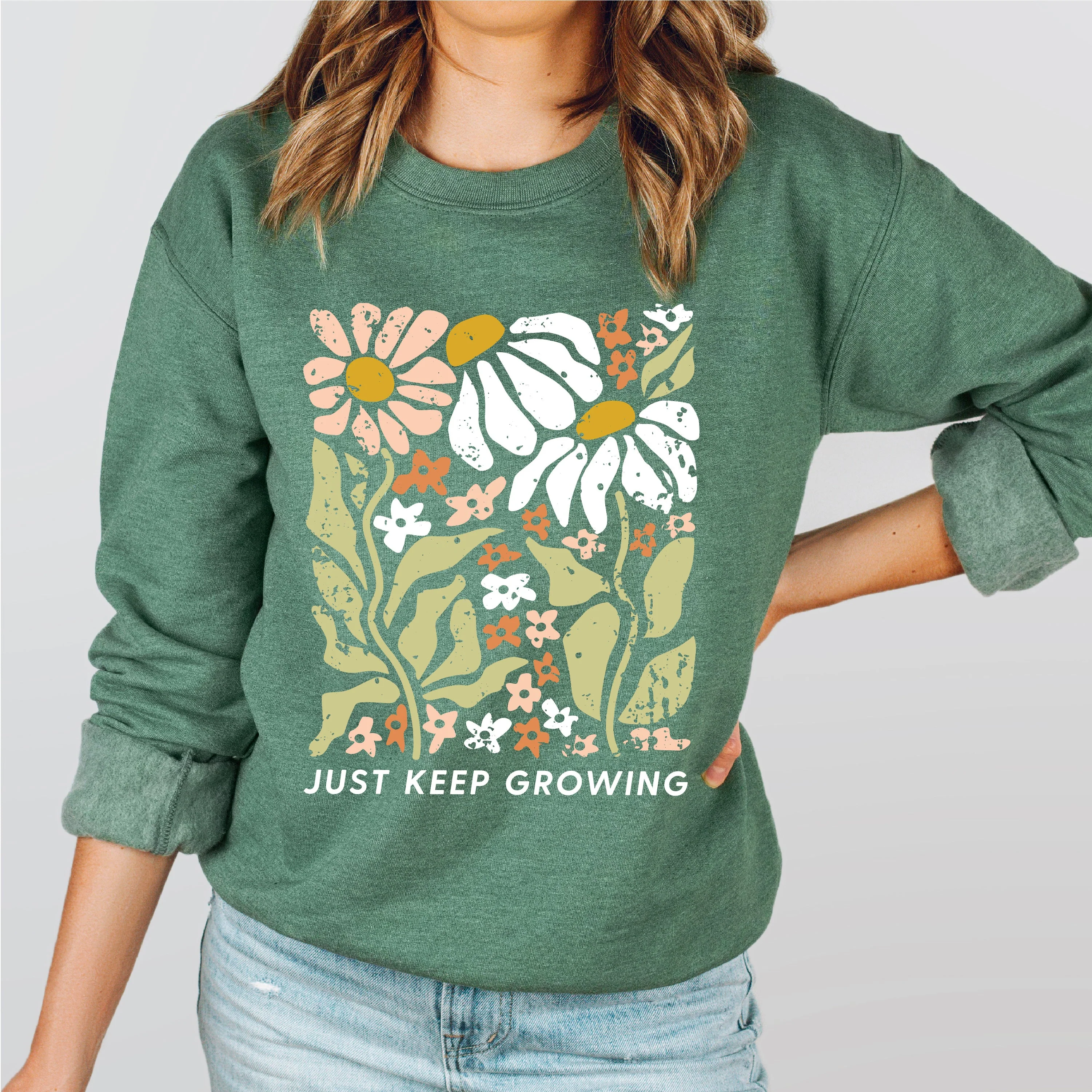 Just Keep Growing - BASIC FLEECE CREWNECK - Image 4