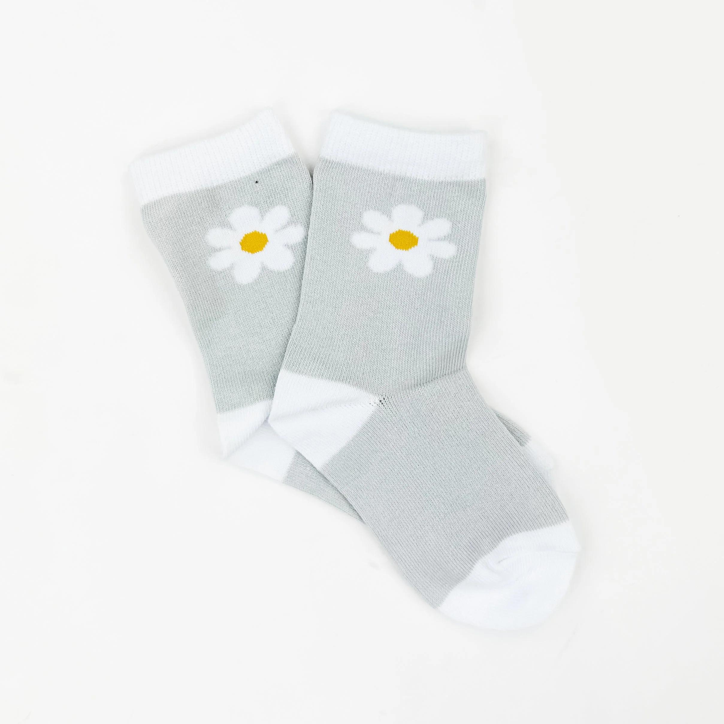 LMSS® Child Crew Socks - Have A Great Daysy (Light Gray) - Image 3