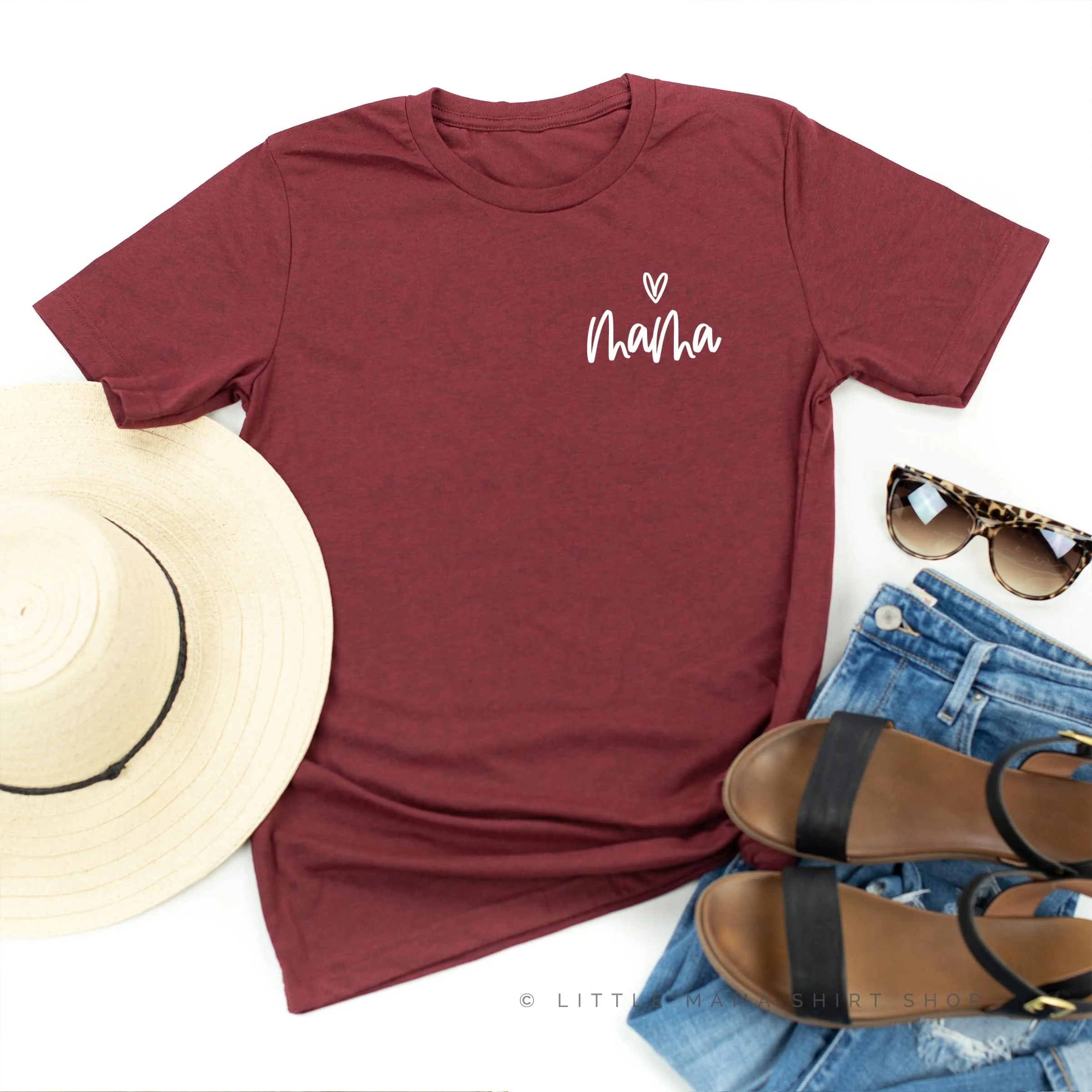 Mama - (Heart Above) - Unisex Tee - Image 5