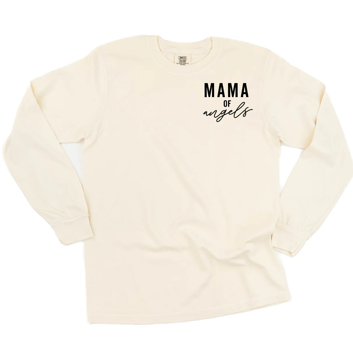 Mama/Mom of Angel(s) - Long Sleeve Comfort Colors Tee - Image 3