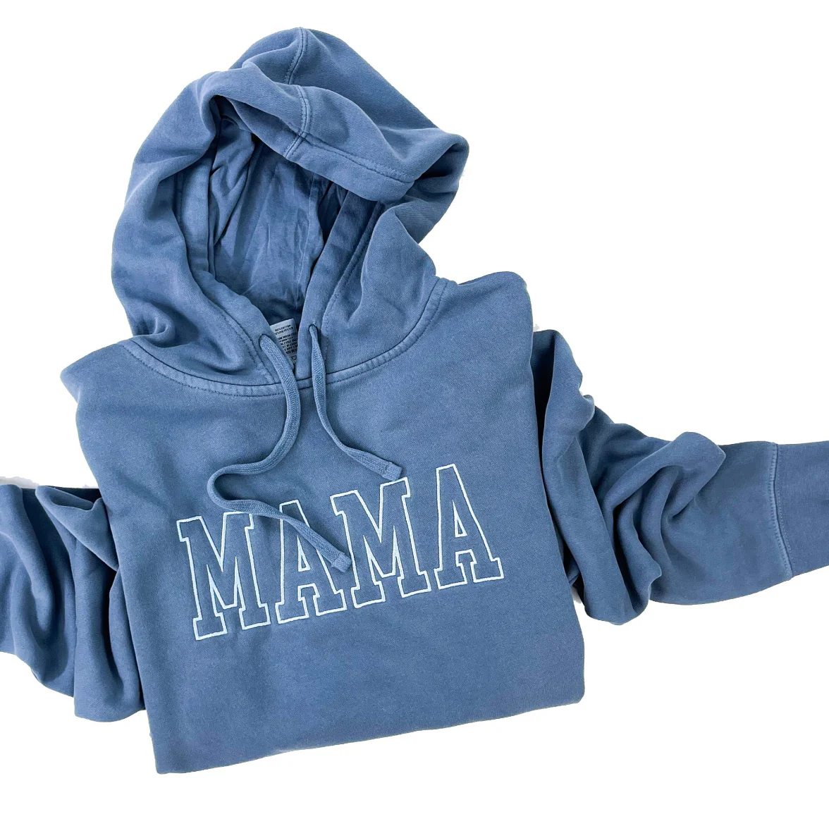 Embroidered PIGMENT Hoodie - MAMA - Outline - Image 3