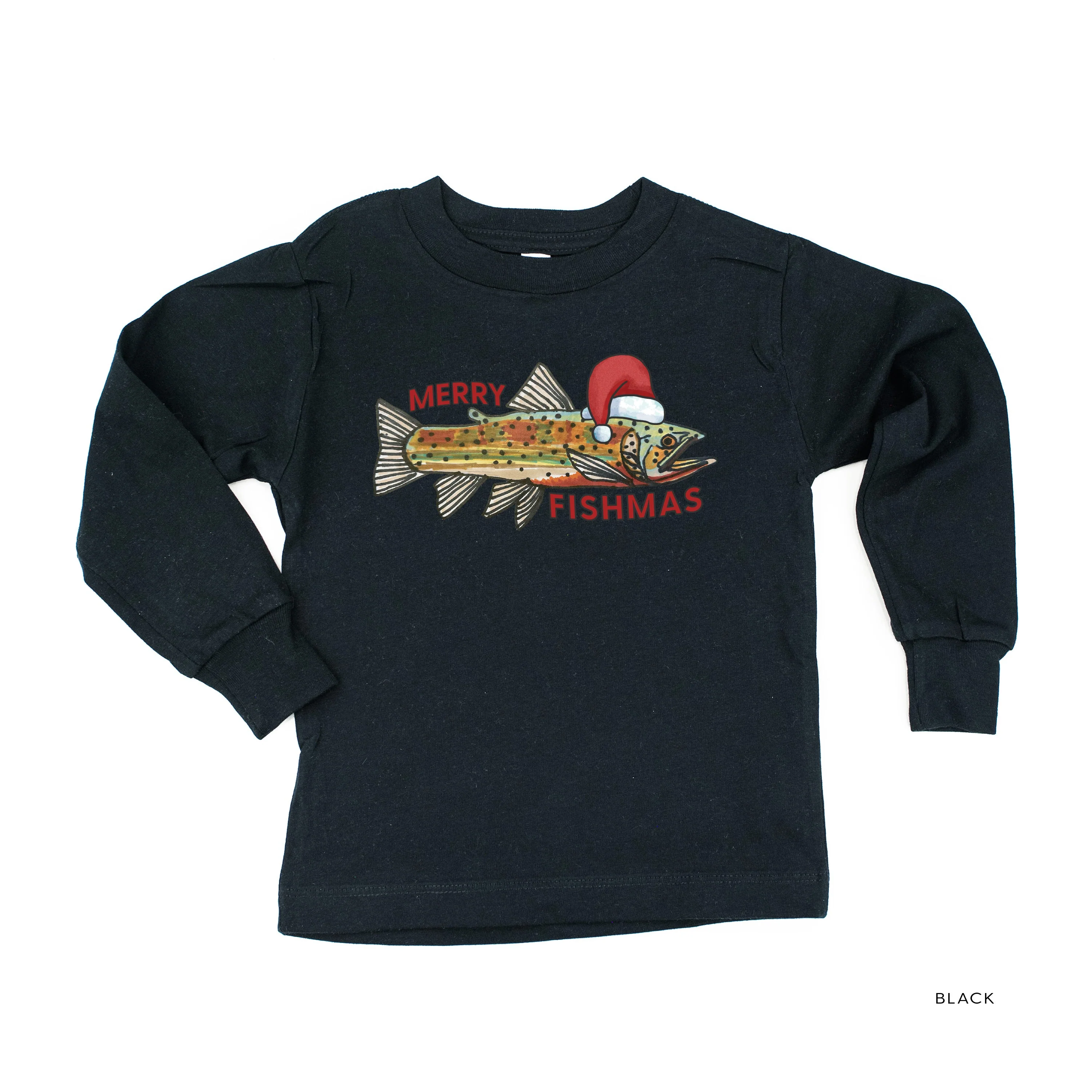 Merry Fishmas - Child Long Sleeve Tee - Image 4