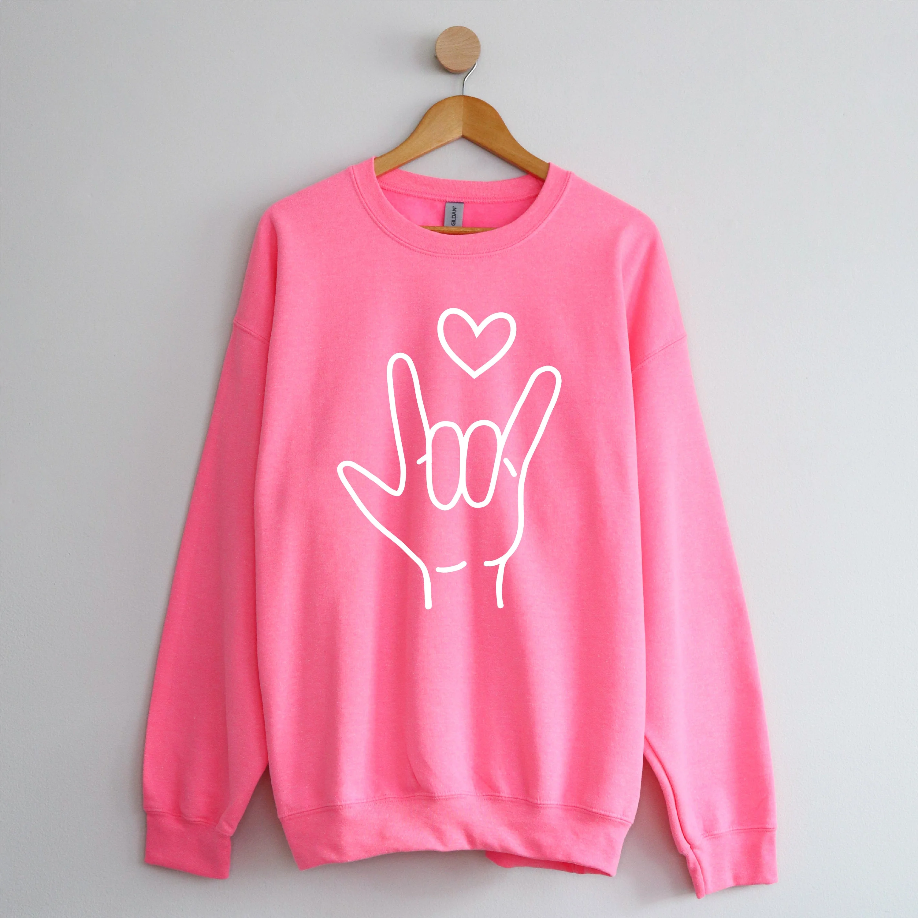 Sign Language - I Love You - Basic Fleece - Image 4