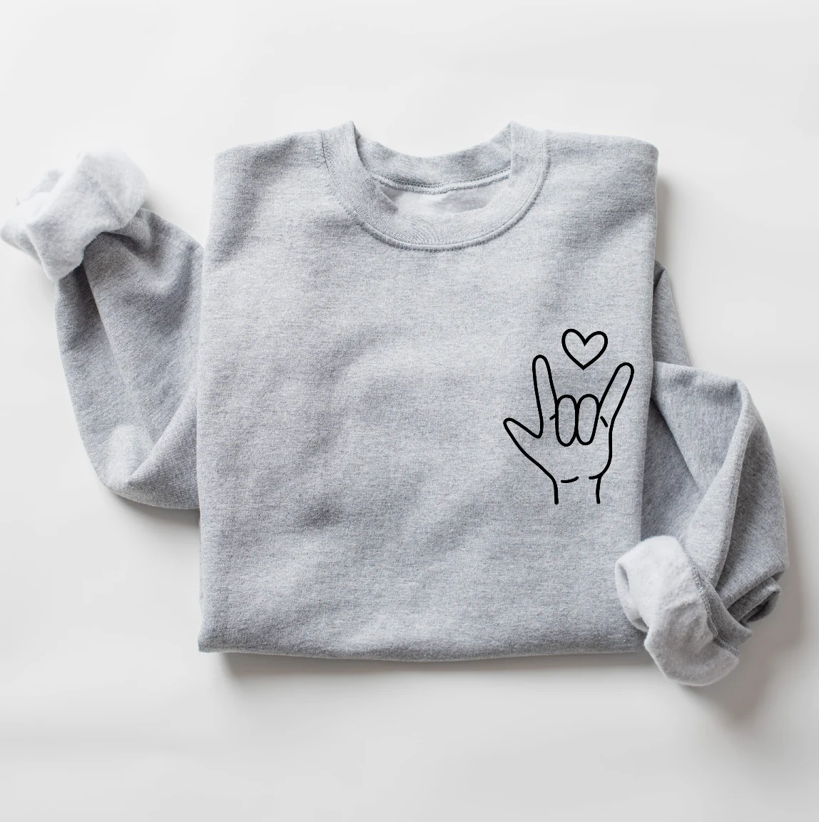 Sign Language - I Love You - Basic Fleece - Image 5